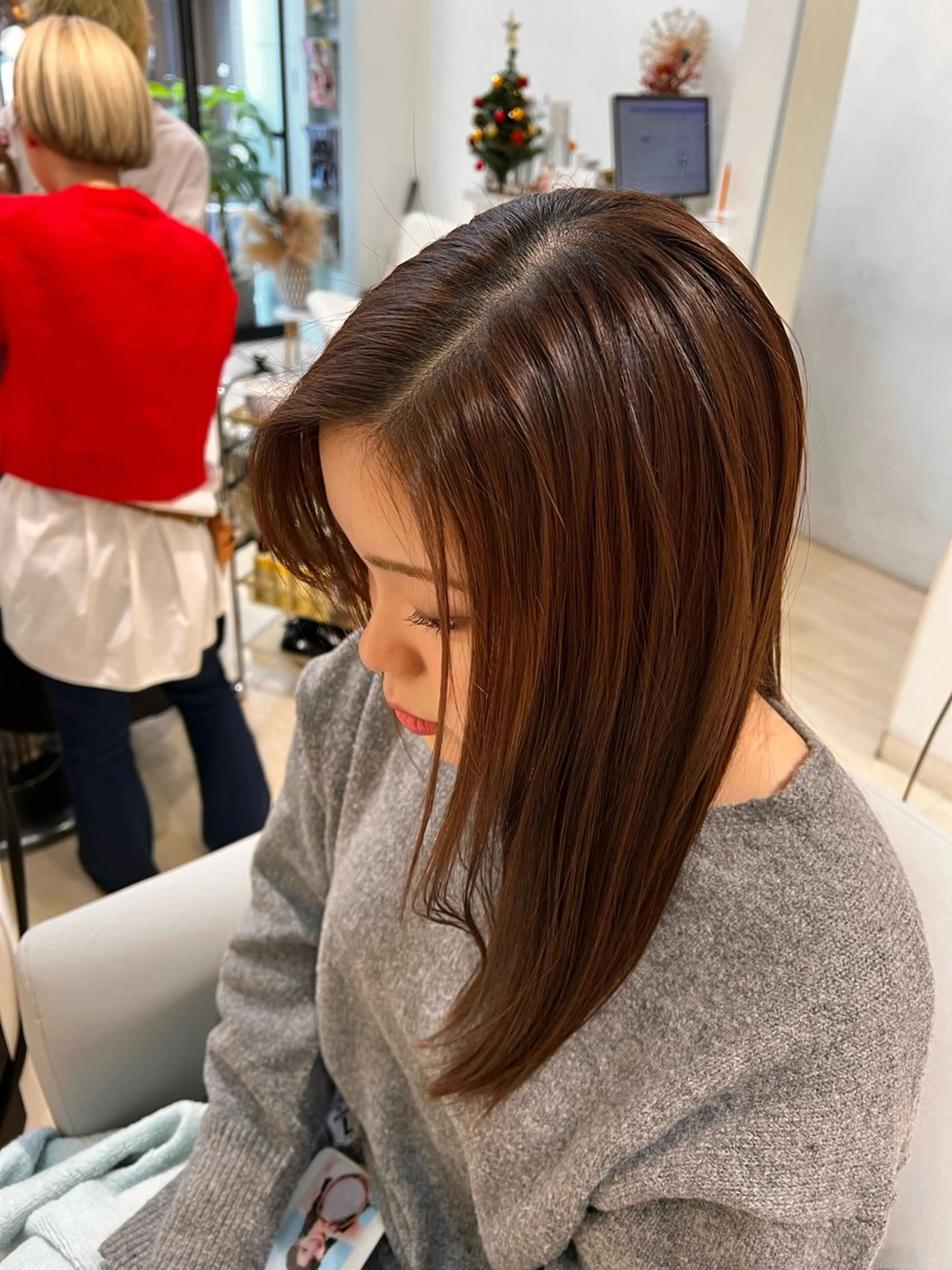 ミディアム カラー パーマ ヘアアレンジ メンズ ヘアカラー 堀井 凌平のヘアスタイル