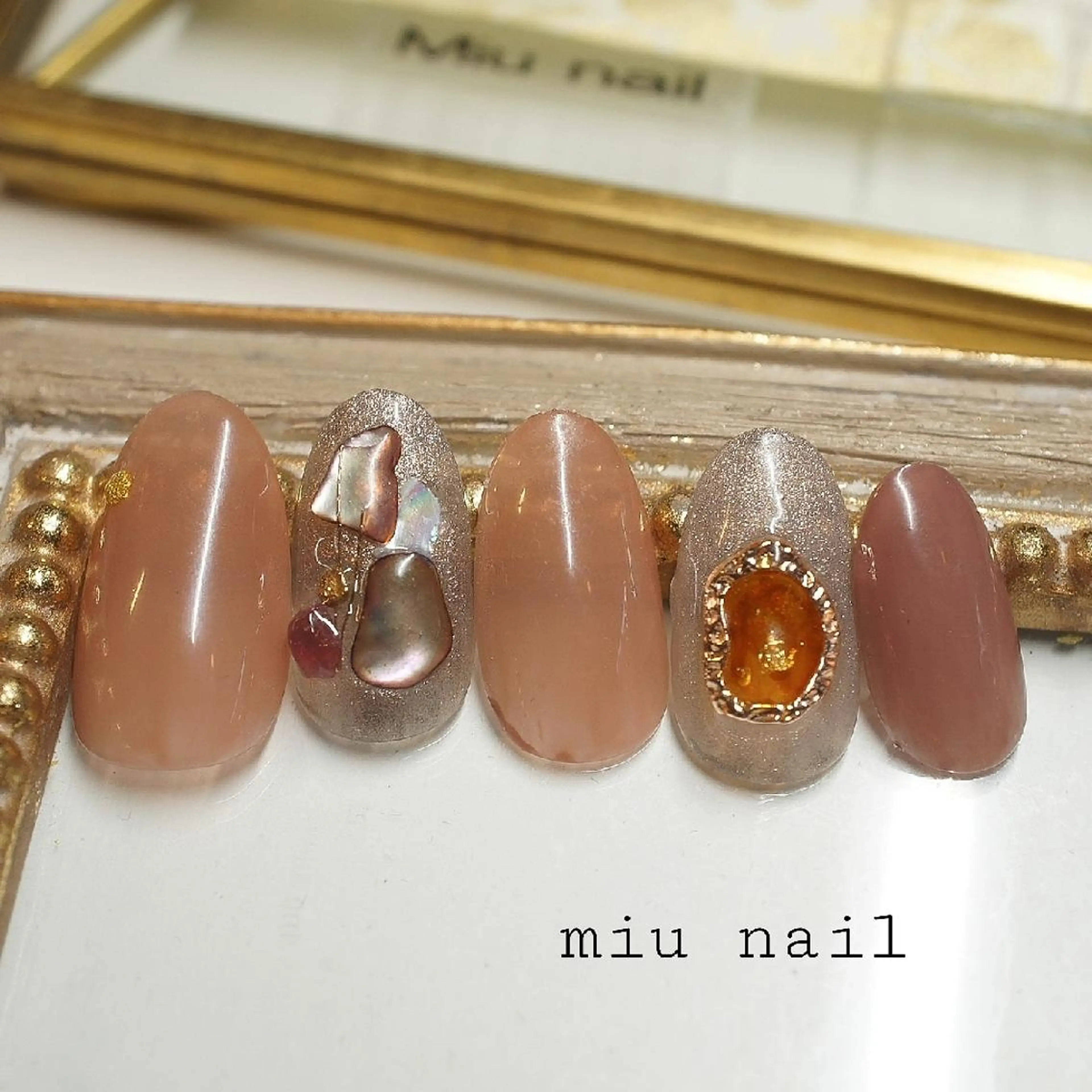 ネイル べっ甲ネイル ブラウン MIU  Nail所属・MIU  nailのネイルデザイン