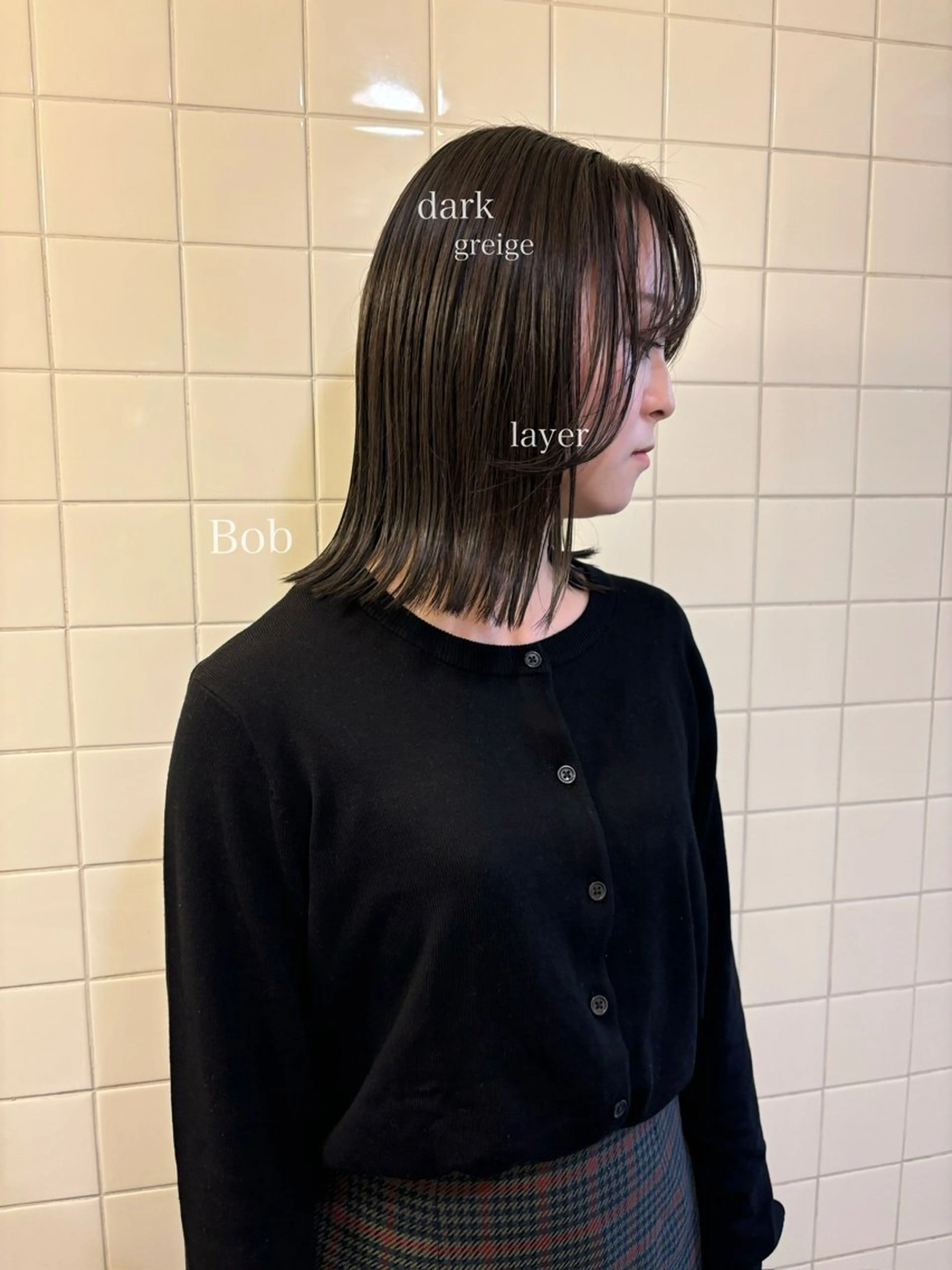 ミディアム カラー カット ヘアカラー トリートメント 韓国ボブ&顔まわり レイヤー♡TOMOEのヘアスタイル