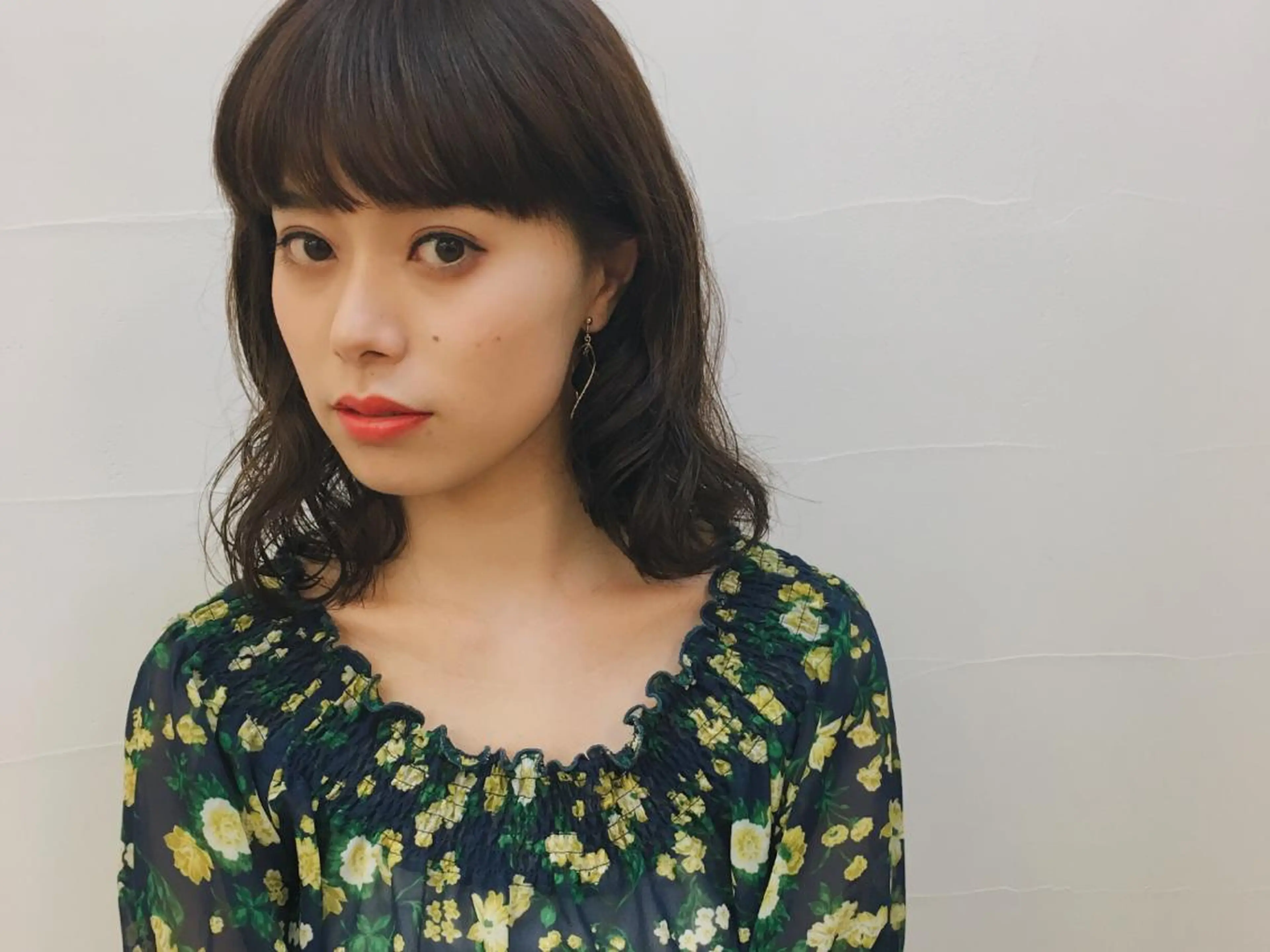 ミディアム カラー パーマ 高森 真凜のヘアスタイル