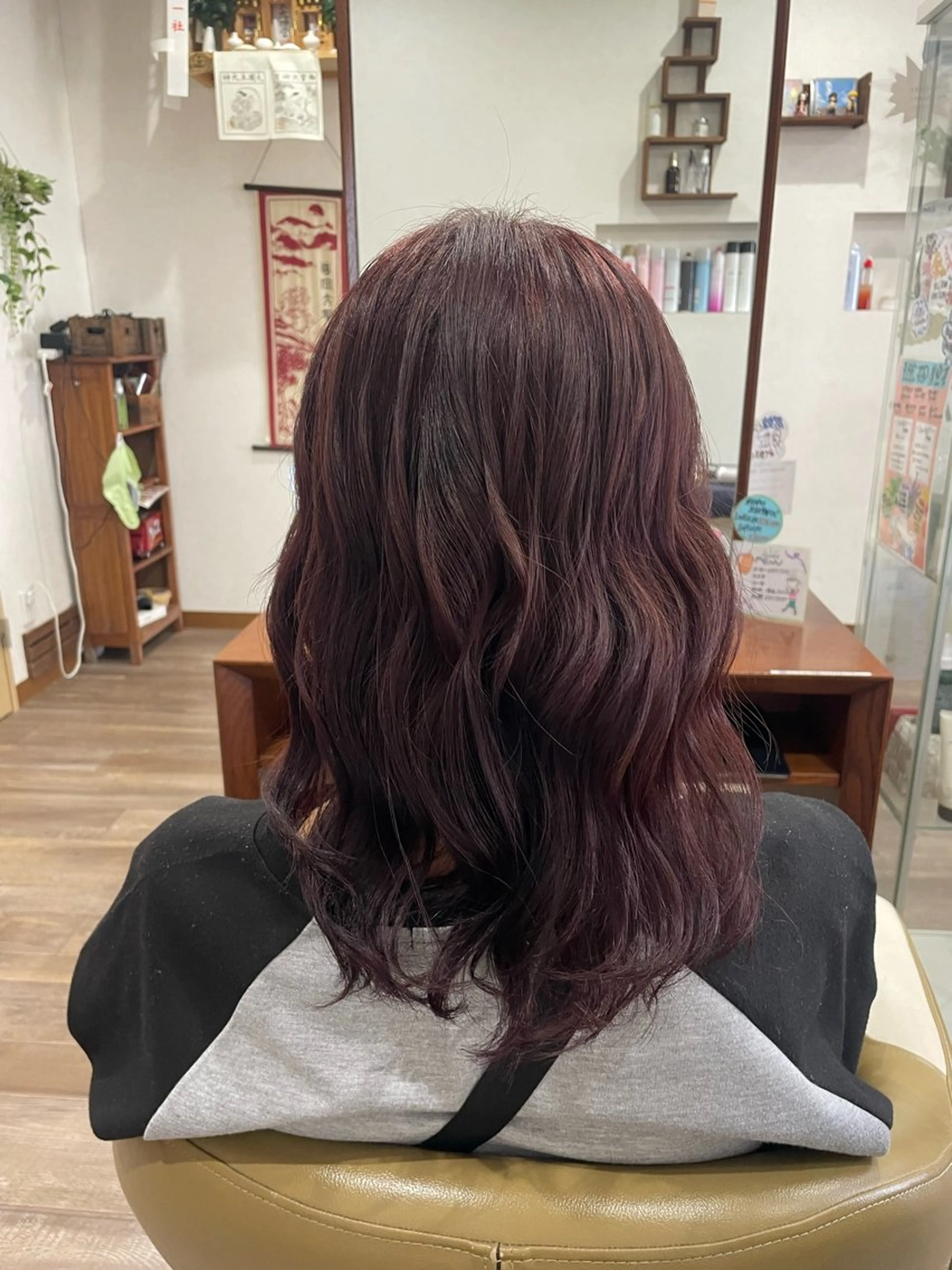 ミディアム ピンクブラウン 笠間 悠月のヘアスタイル