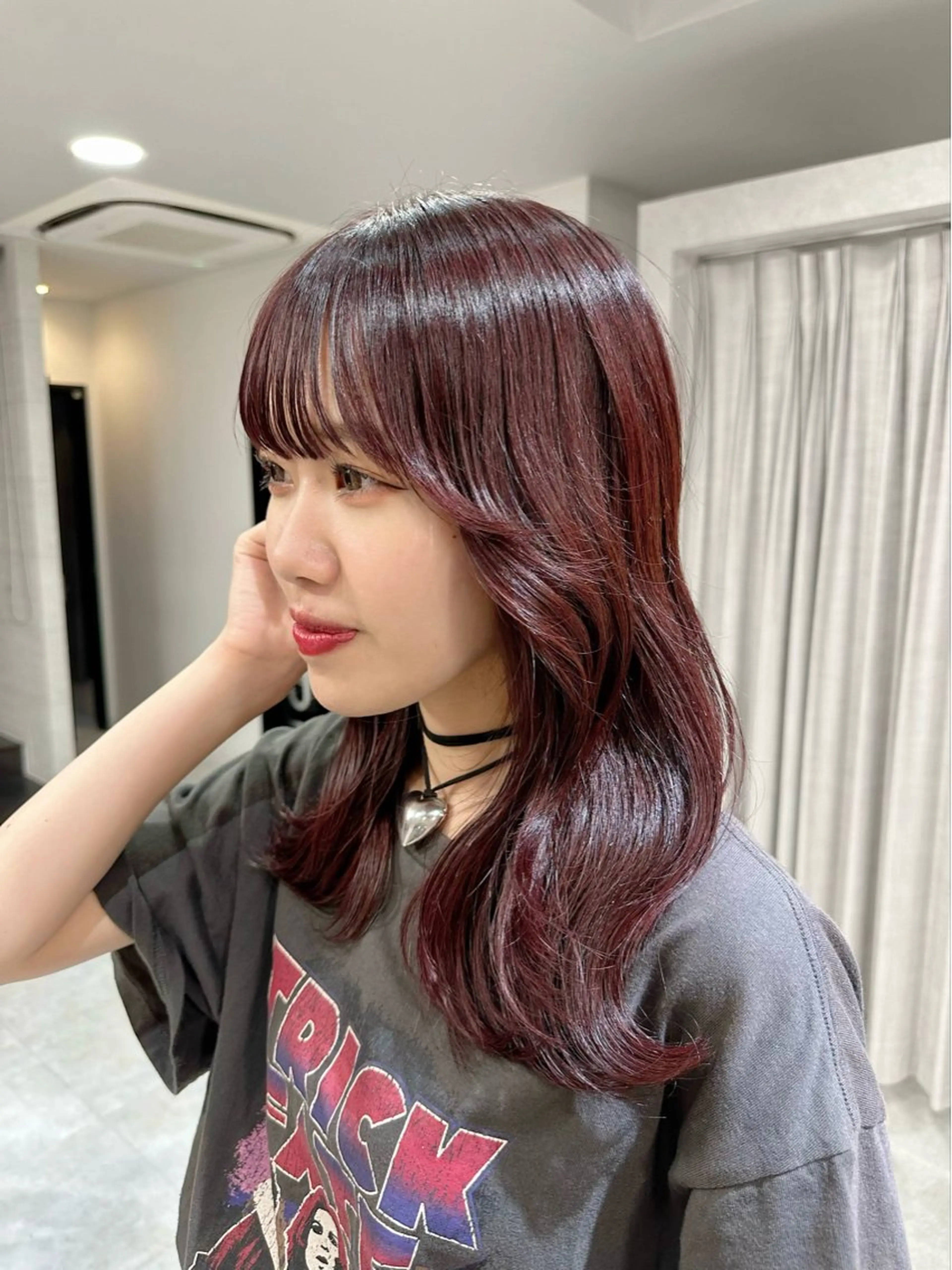 ピンクブラウンカラー🎀🍒(ワンカラー)+トリートメントの写真