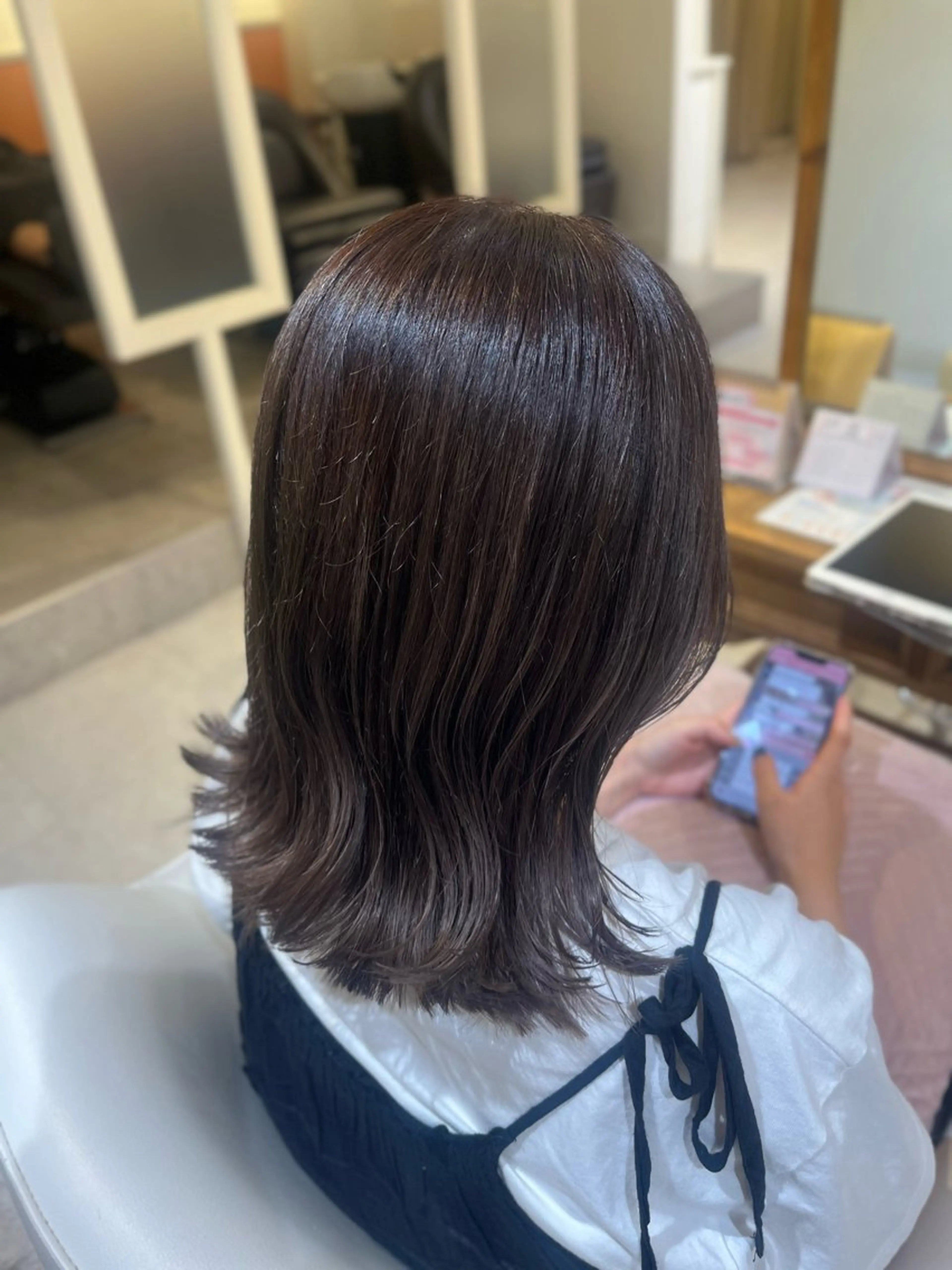 ミディアム ヘアカラー 神田 紗羽のヘアスタイル