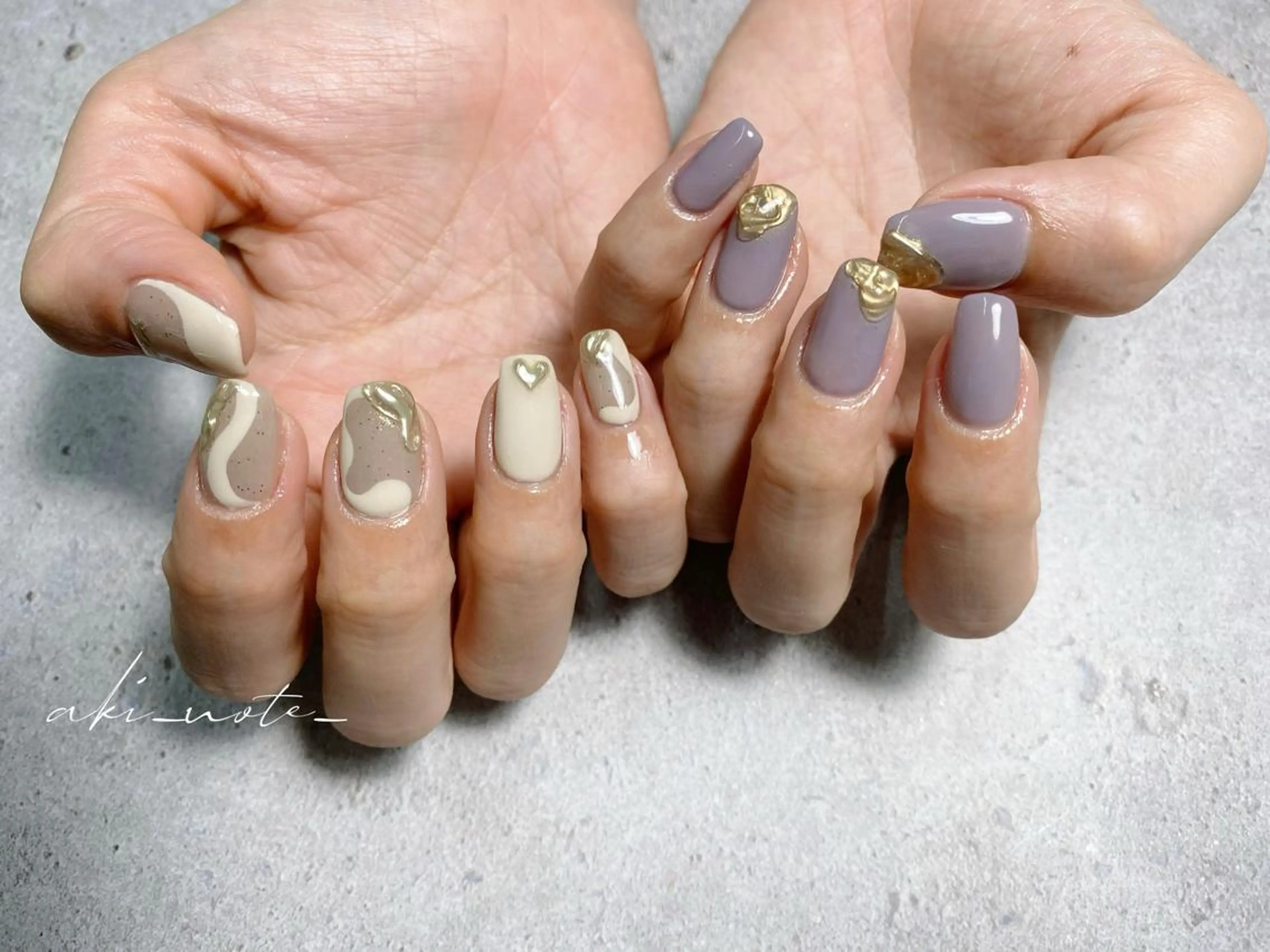 ネイル ニュアンスネイル バレンタイン ハンドネイル フットネイル GRANDE大須 栄/店長 aki🌙のネイルデザイン