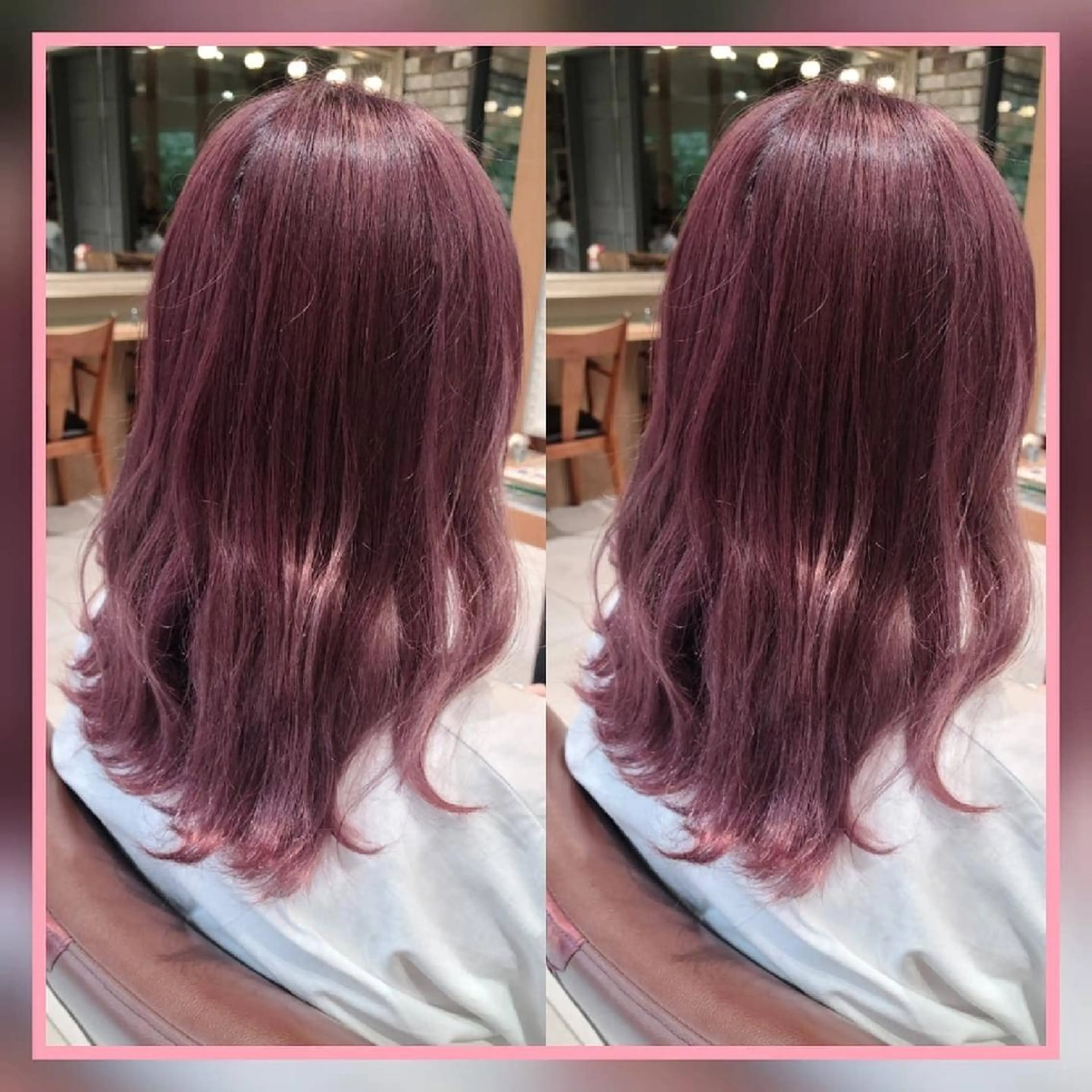 ロング カラー ブリーチ オレンジ ピンクカラー 韓国風ヘア [Lil by  JIL BLAN]所属・田中 孝征のヘアスタイル