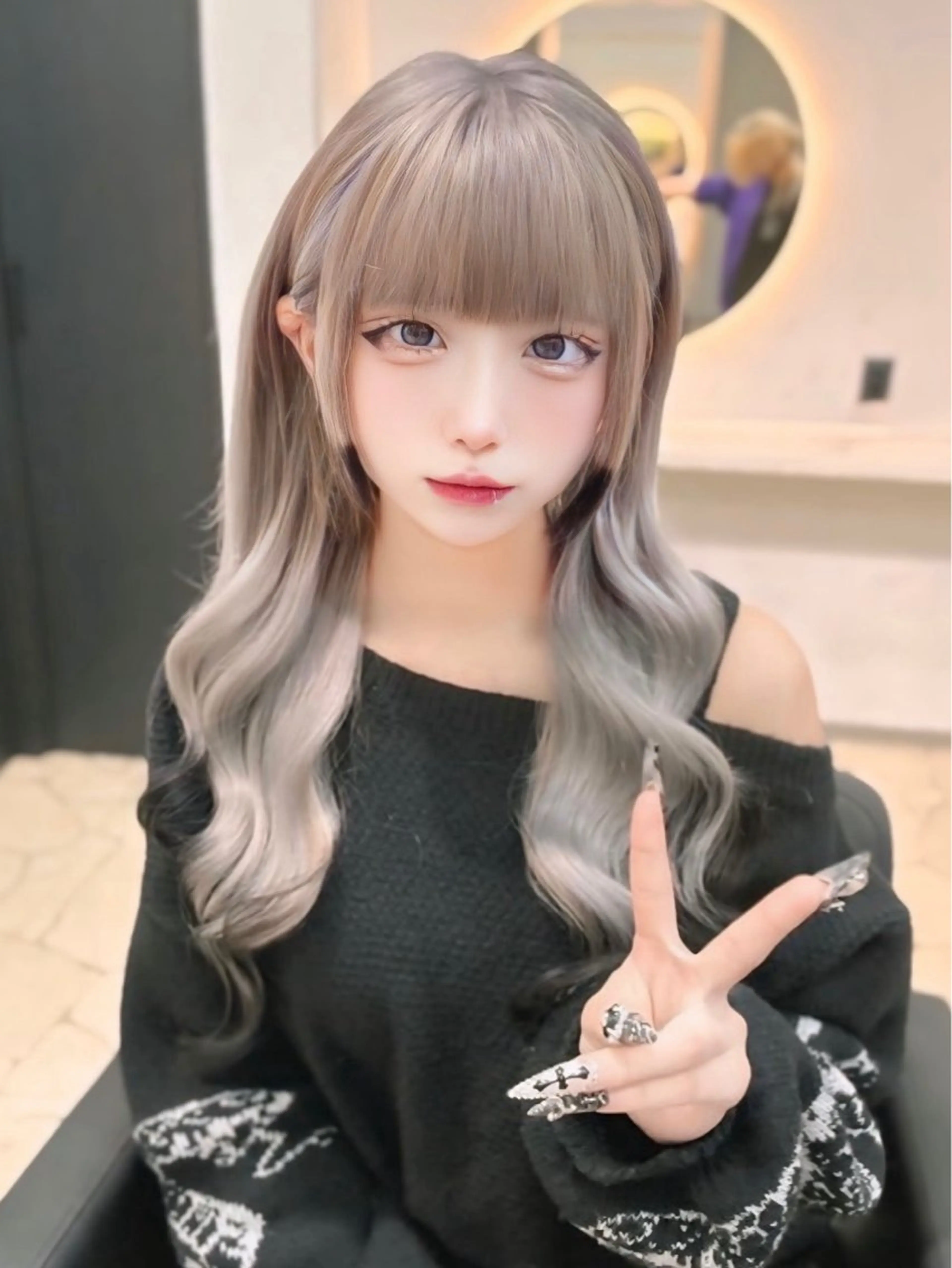 ヘアカラー エクステ ☠️地雷職人⚡💖 りんのヘアスタイル