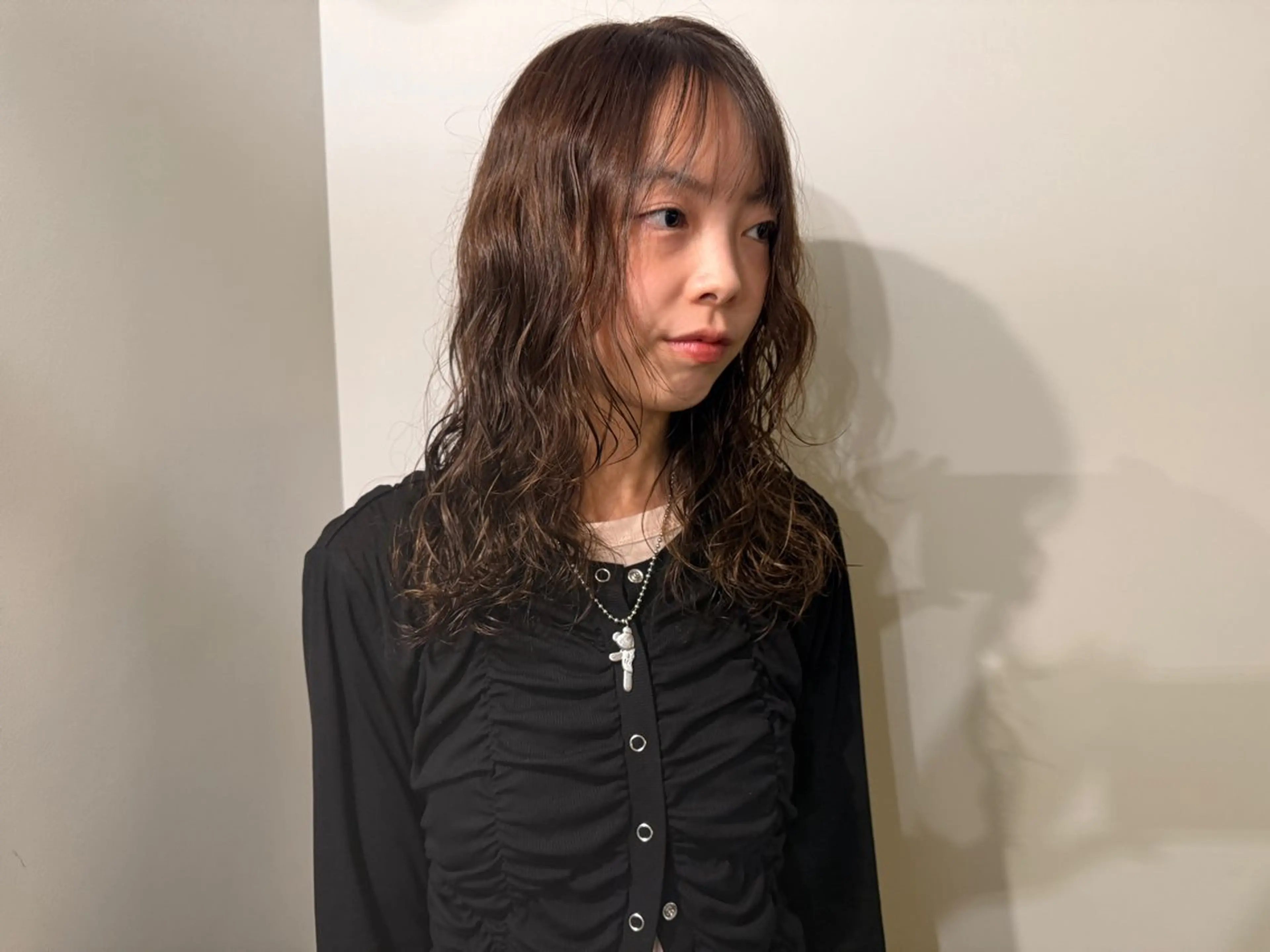 セミロング パーマ パーマ L/MA所属・MIKU /カラー/ハイトーンのヘアスタイル