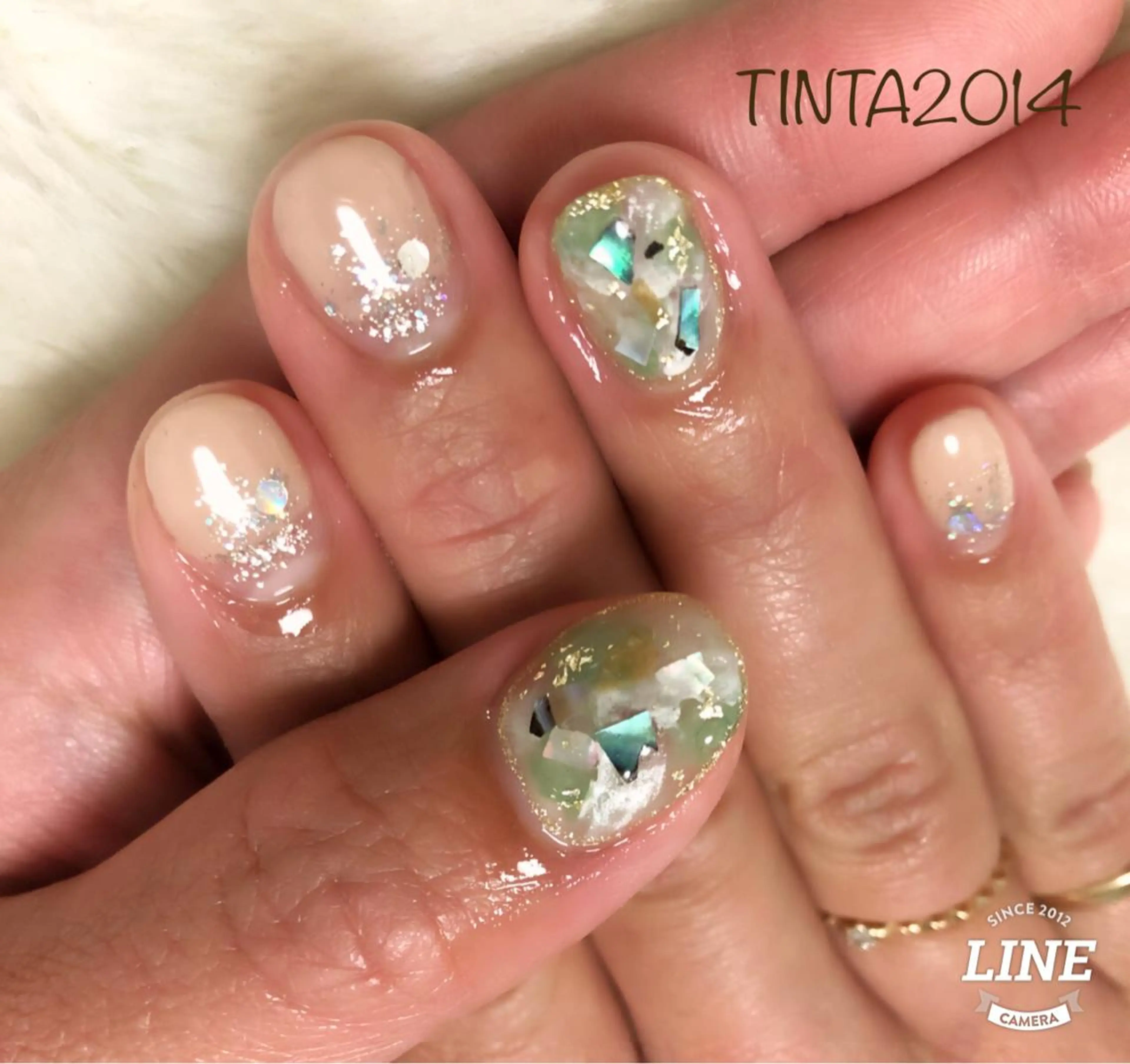 ネイル キラキラネイル ニュアンスネイル ネイルサロン ティンタ所属・馬場 典子のネイルデザイン