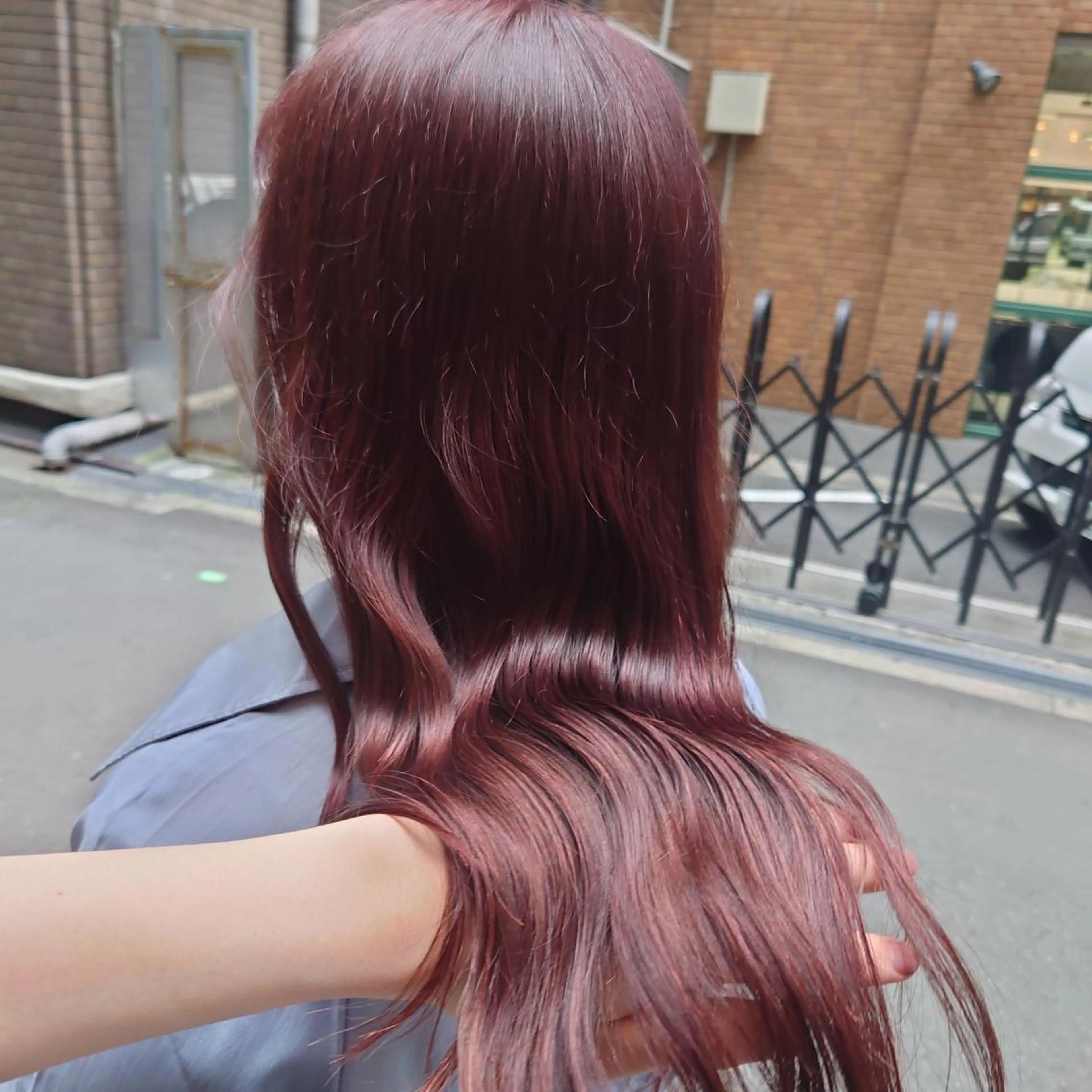 ロング カラー ピンクカラー 髪質改善ストレート Kantaのヘアスタイル