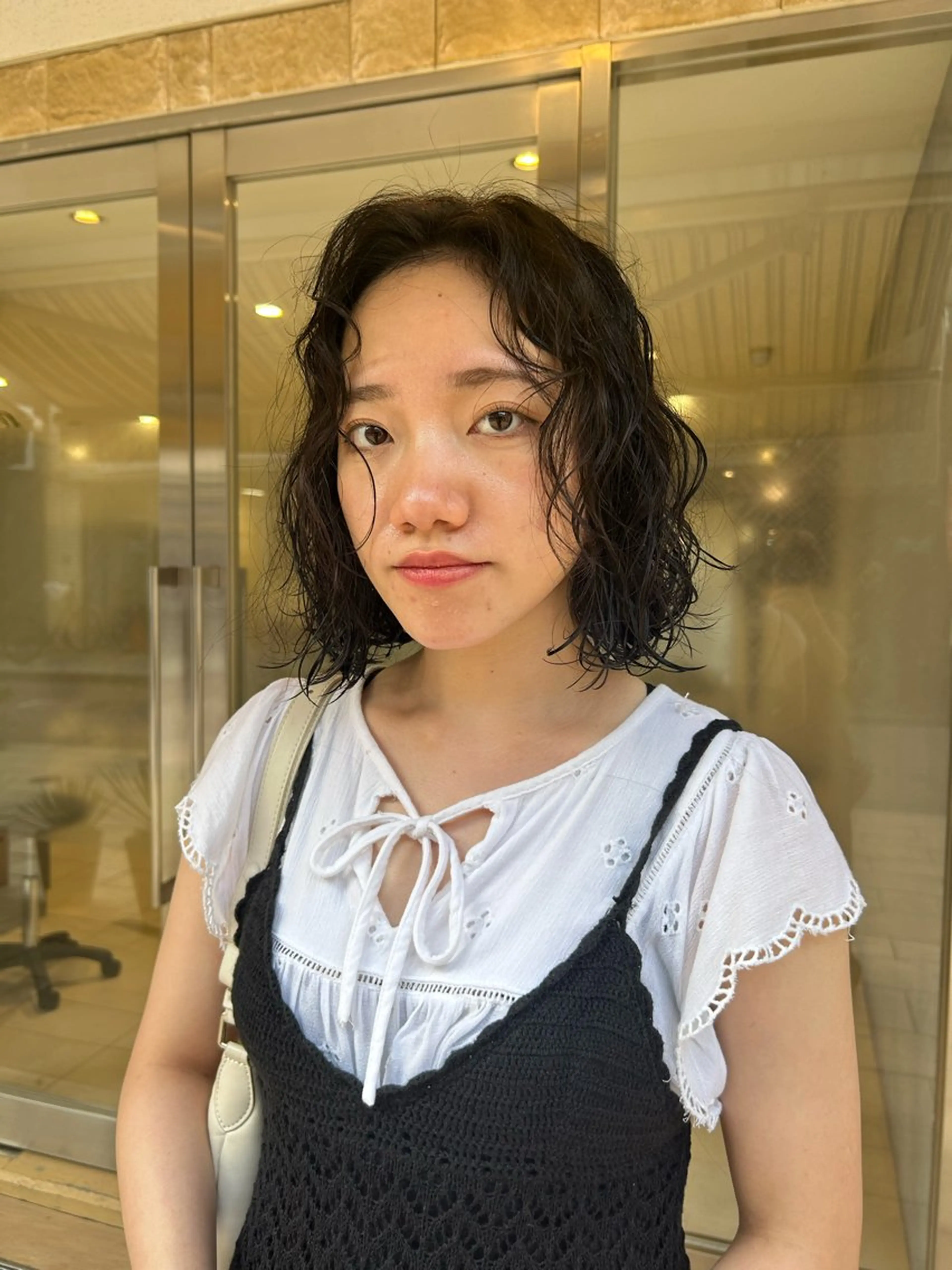 ミディアム パーマ パーマ メンズ得意です💥 ハユカといいます❗️のヘアスタイル