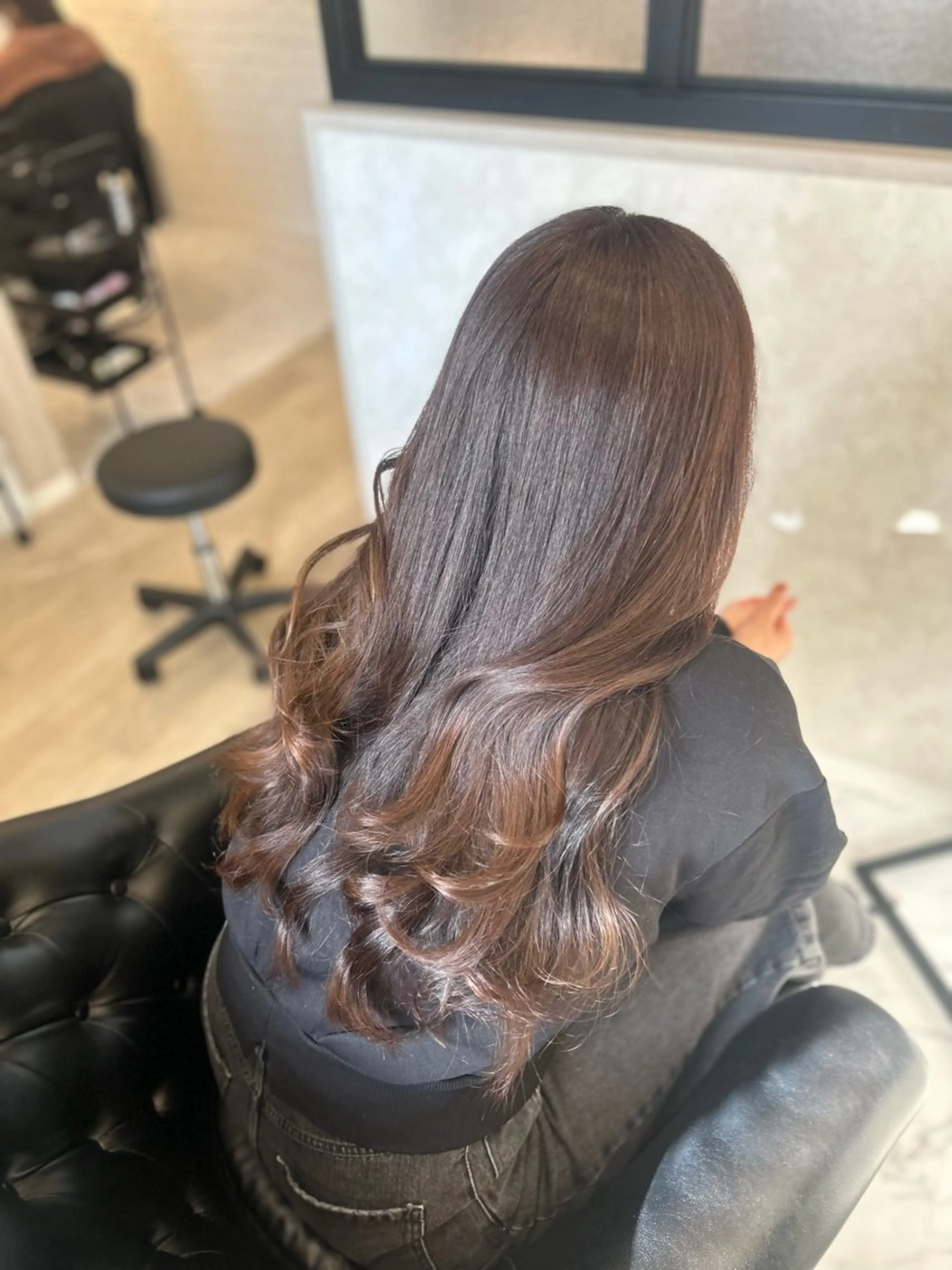 ロング カラー カット ヘアカラー トリートメント &chaLme   心斎橋所属・emi/髪質改善/ 韓国風/艶カラーのヘアスタイル