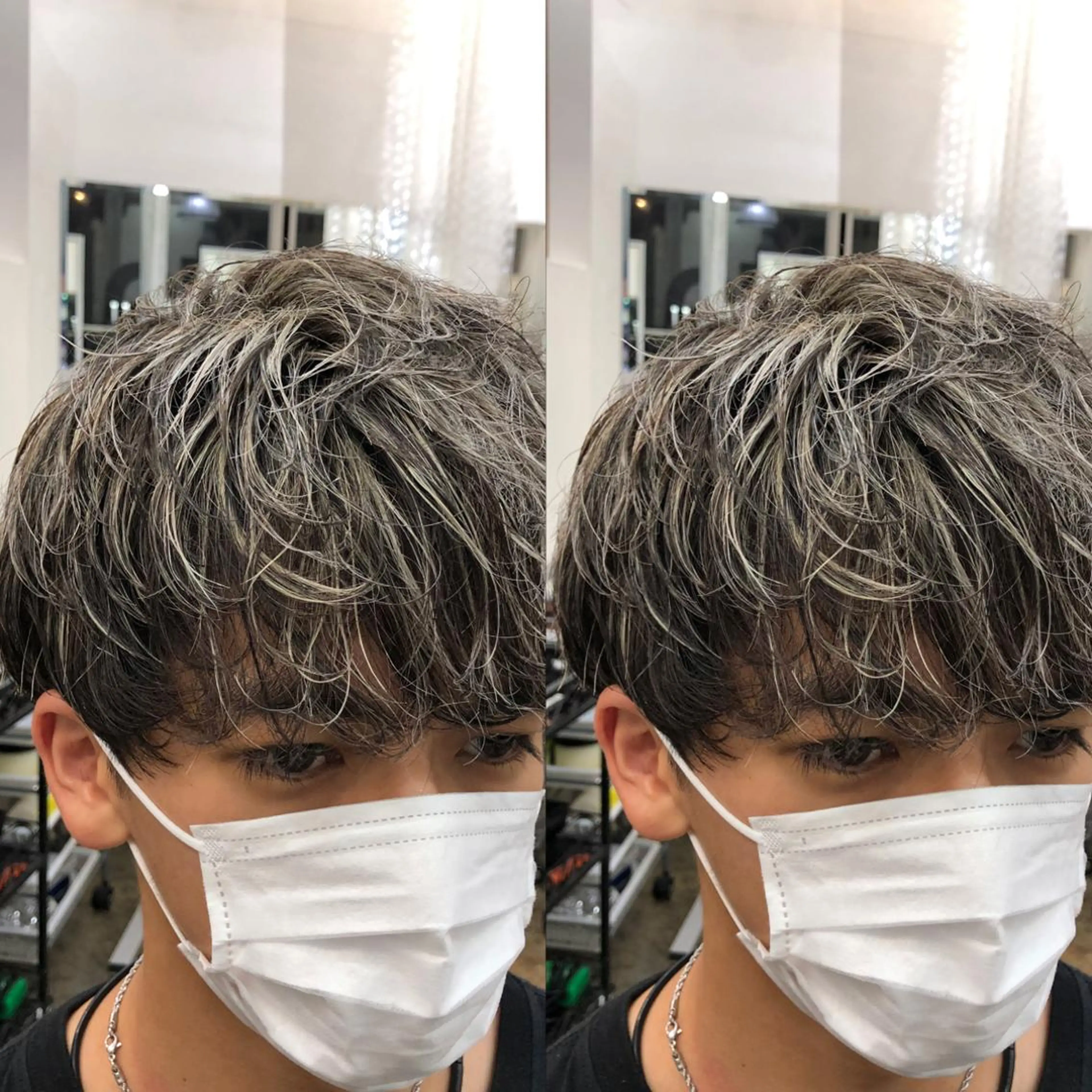 ショート カラー メッシュ カット メンズパーマ/縮毛 超特化/tomokiのヘアスタイル