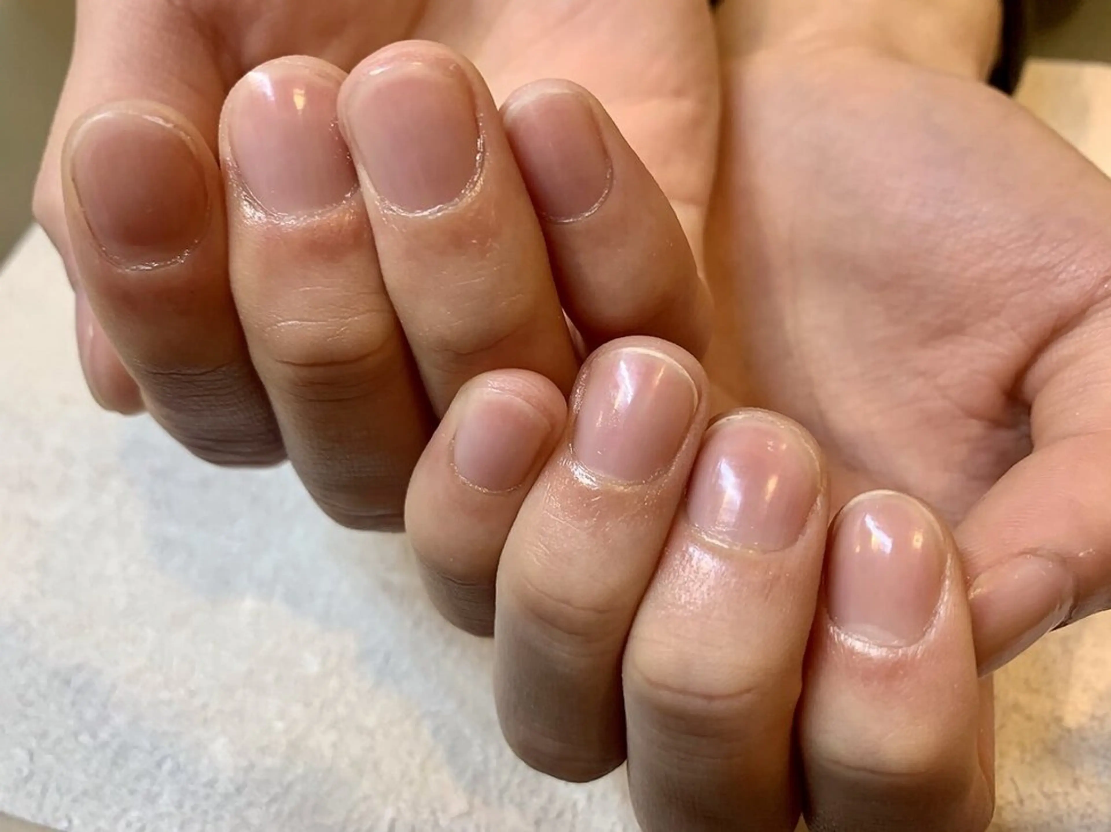 ネイル クリアネイル メンズネイル ワンカラーネイル シンプルネイル Mon trésor所属・Montrésor 名古屋ネイルサロンのネイルデザイン