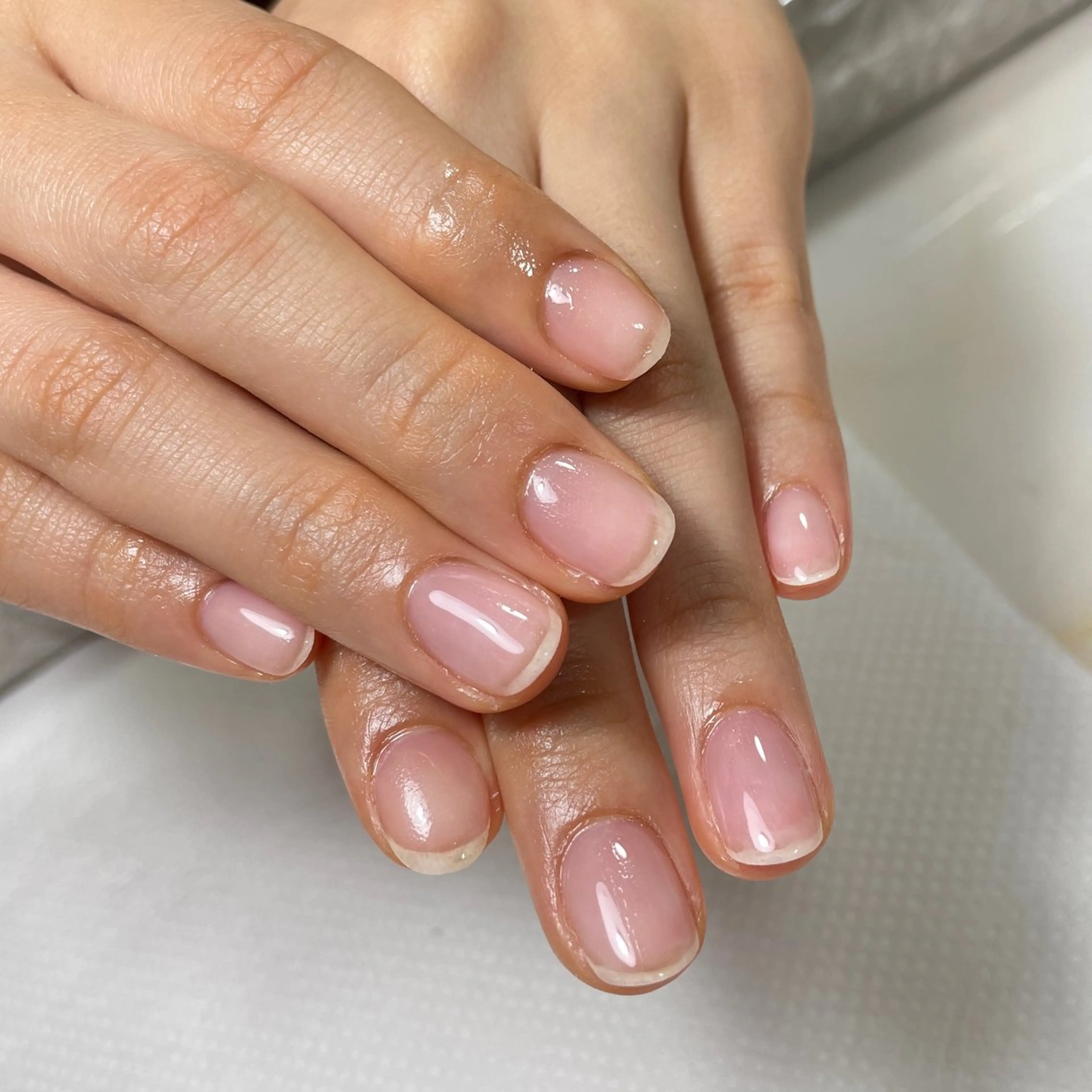 ネイル アートネイル フレンチネイル ジェルネイル グラデーション 韓国ネイル ハンドネイル 久保田 マリコのネイルデザイン