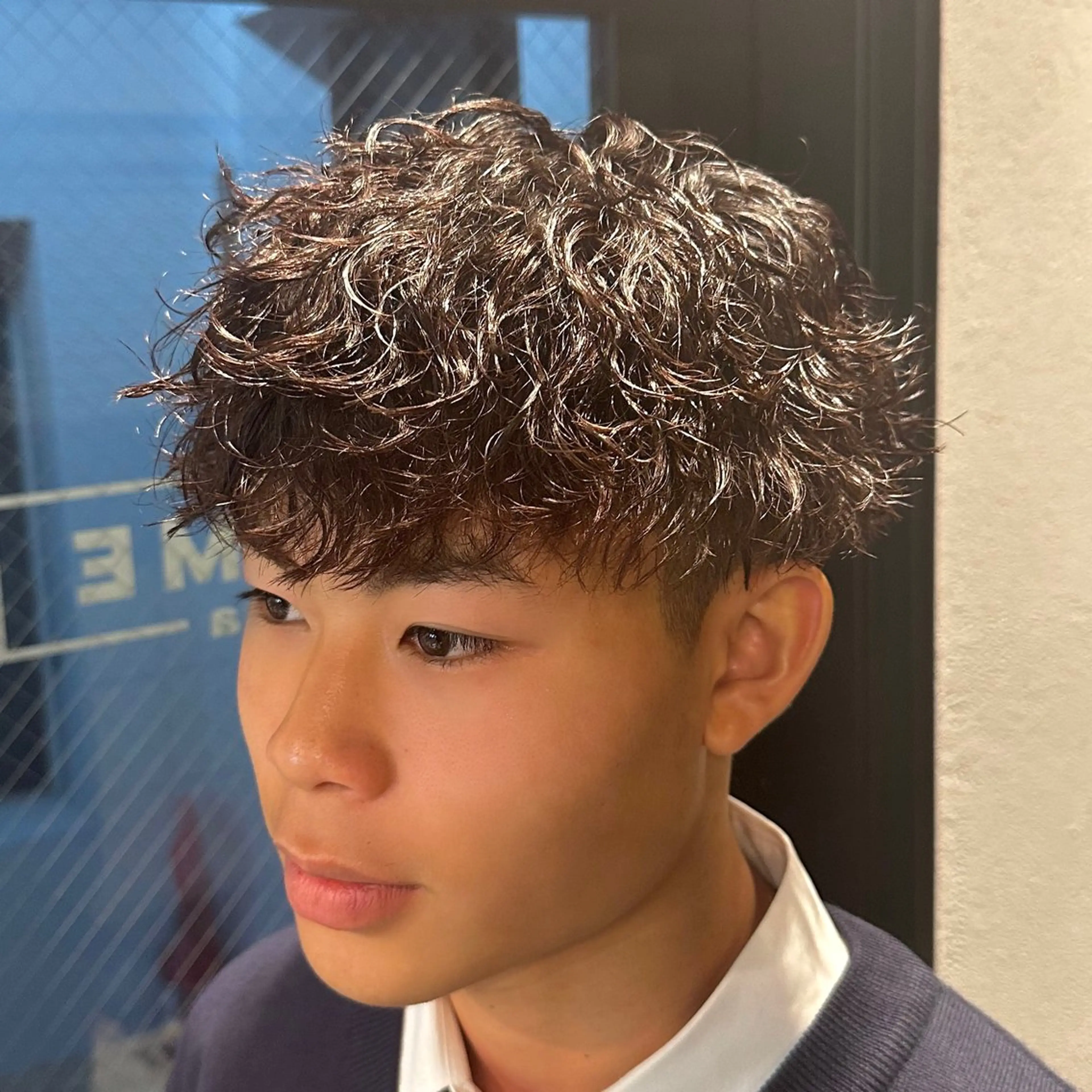 ショート メンズ カット パーマ トリートメント ツイスパ/メンズ パーマ/歩夢のヘアスタイル