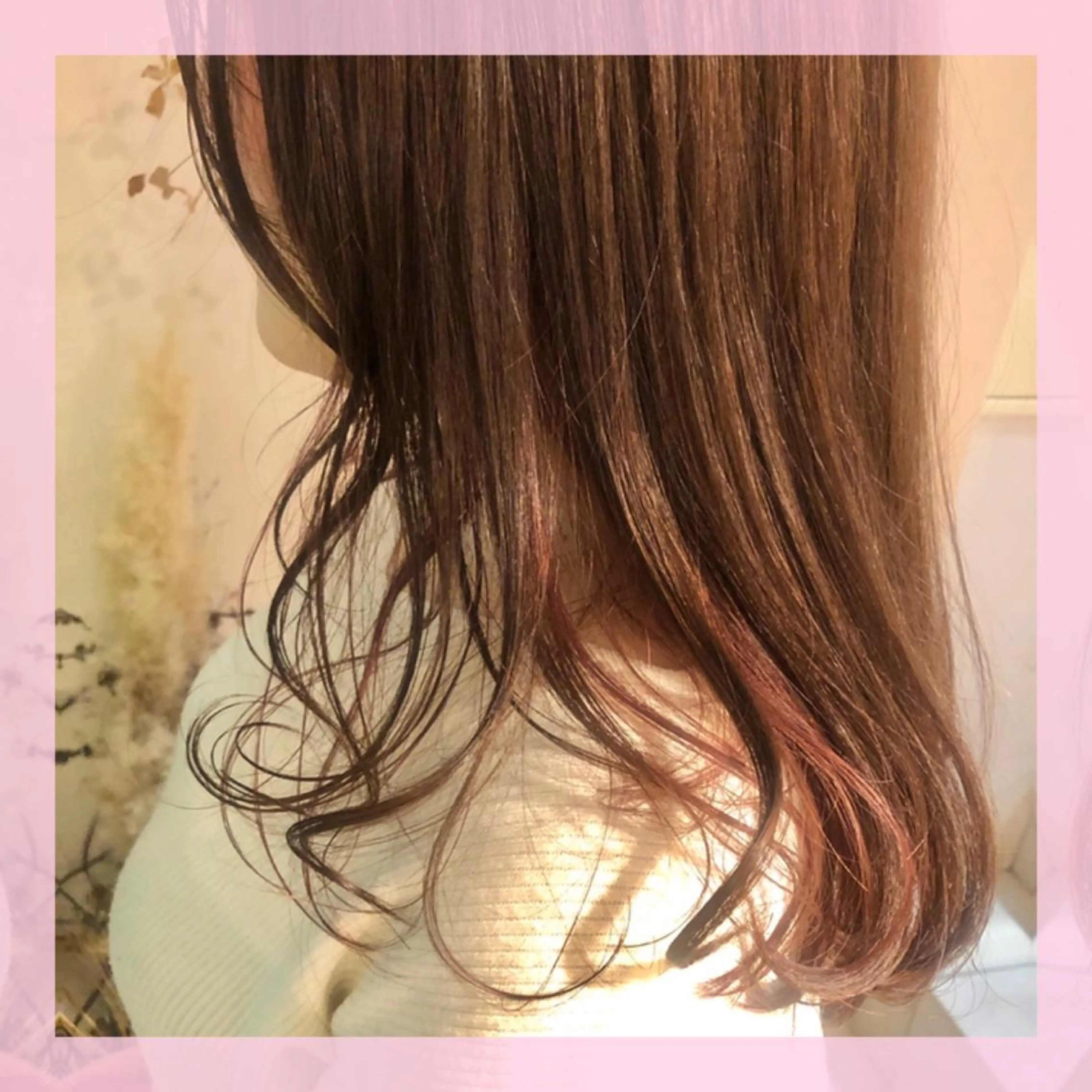 セミロング カラー インナーカラー ラベンダーカラー ピンクカラー ピンクラベンダー カット ヘアカラー plum.所属・🍒前川 🍒のヘアスタイル