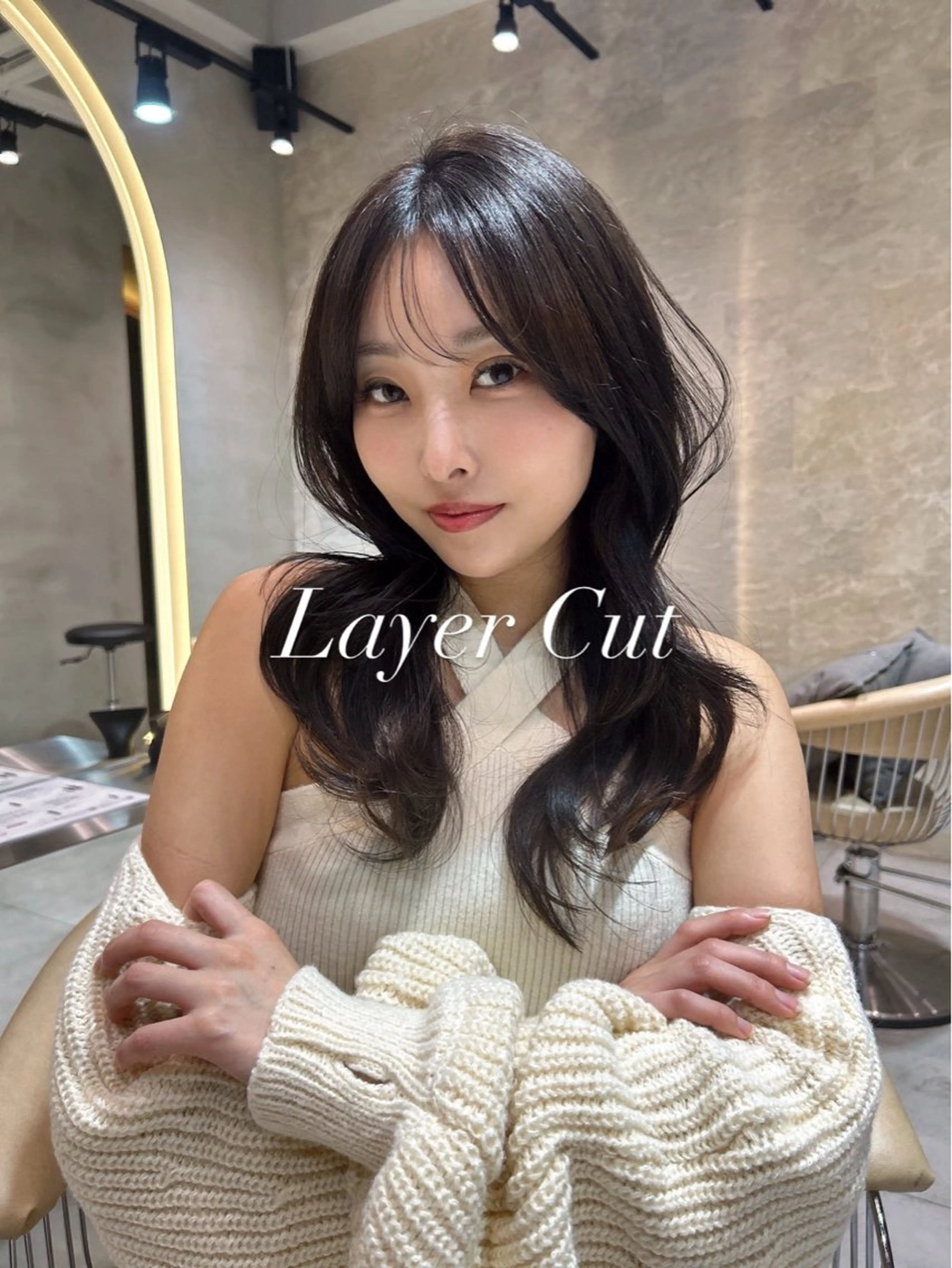 セミロング ANFINI所属・さくら/ カラー/縮毛矯正のヘアスタイル