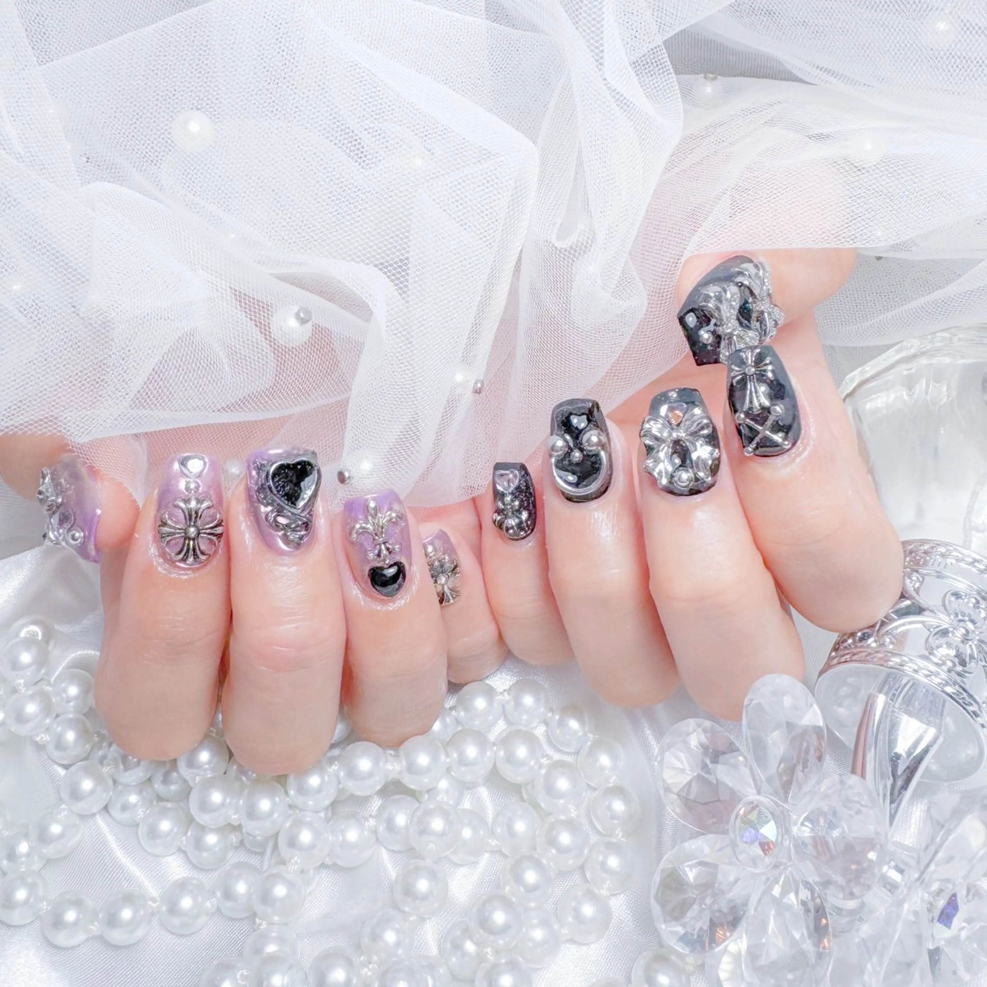 ネイル ジェルネイル 韓国ネイル ミラーネイル パラジェル シンプルネイル tomo Hwanyのネイルデザイン