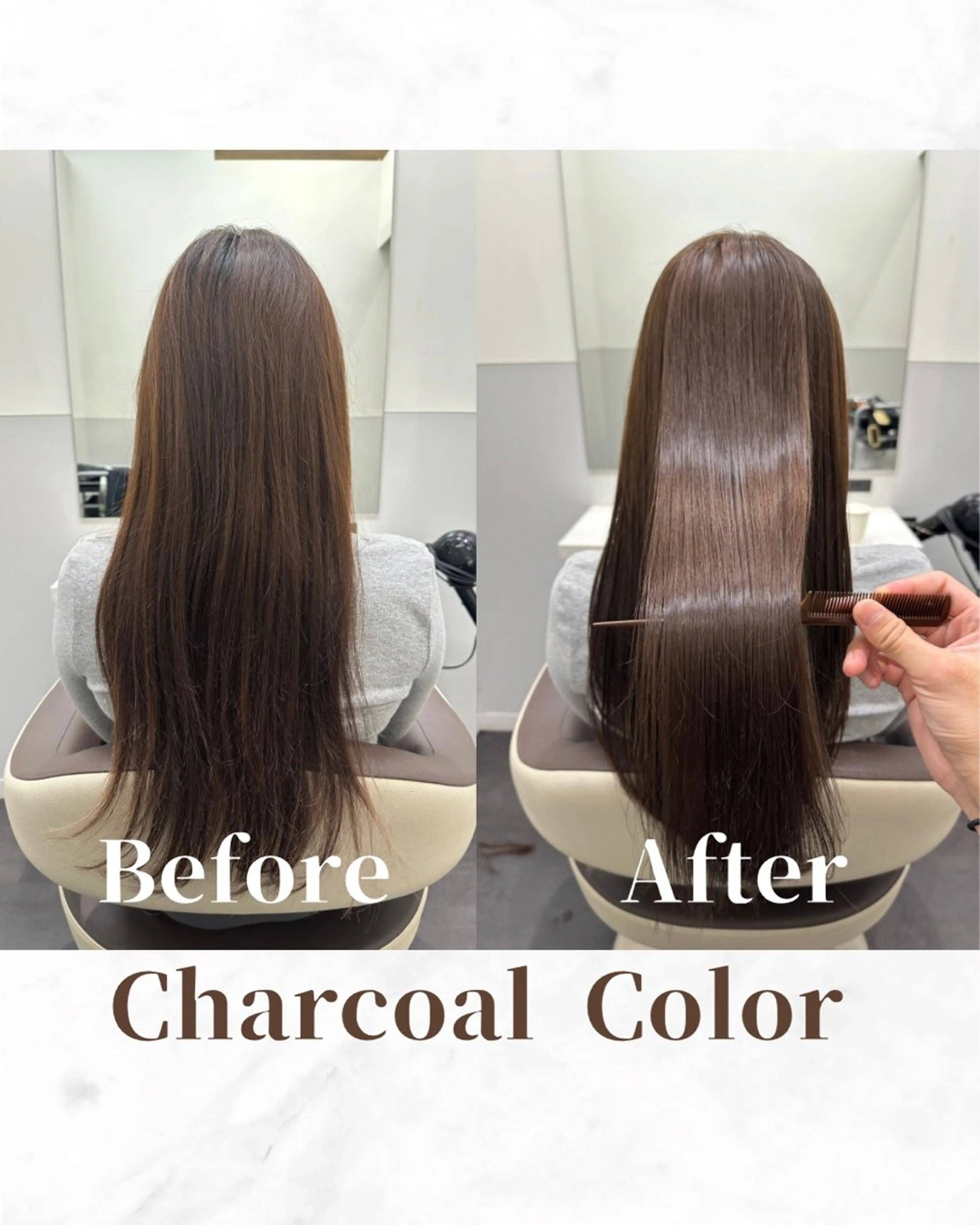 ロング カラー ブラウンカラー ケアカラー トリートメント カット ヘアカラー トリートメント 【レイヤー/韓国風 /髪質改善】RINのヘアスタイル