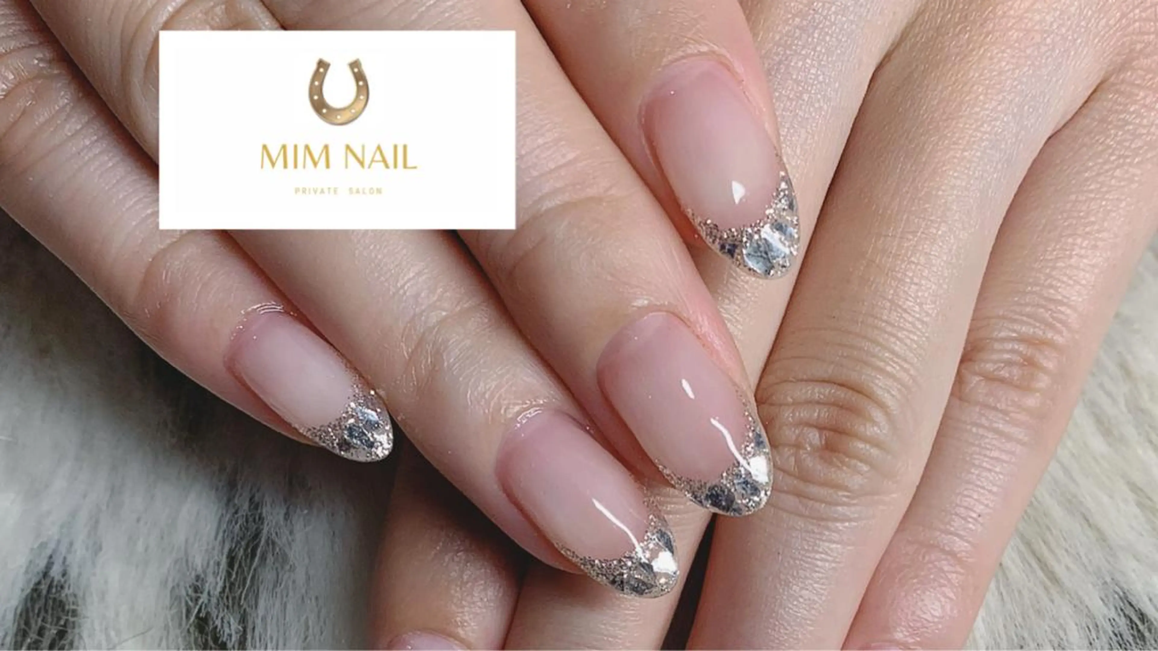 ネイル フレンチネイル ガラスフレンチ *･*MIMnail *･゜ﾟ･*:･*のネイルデザイン