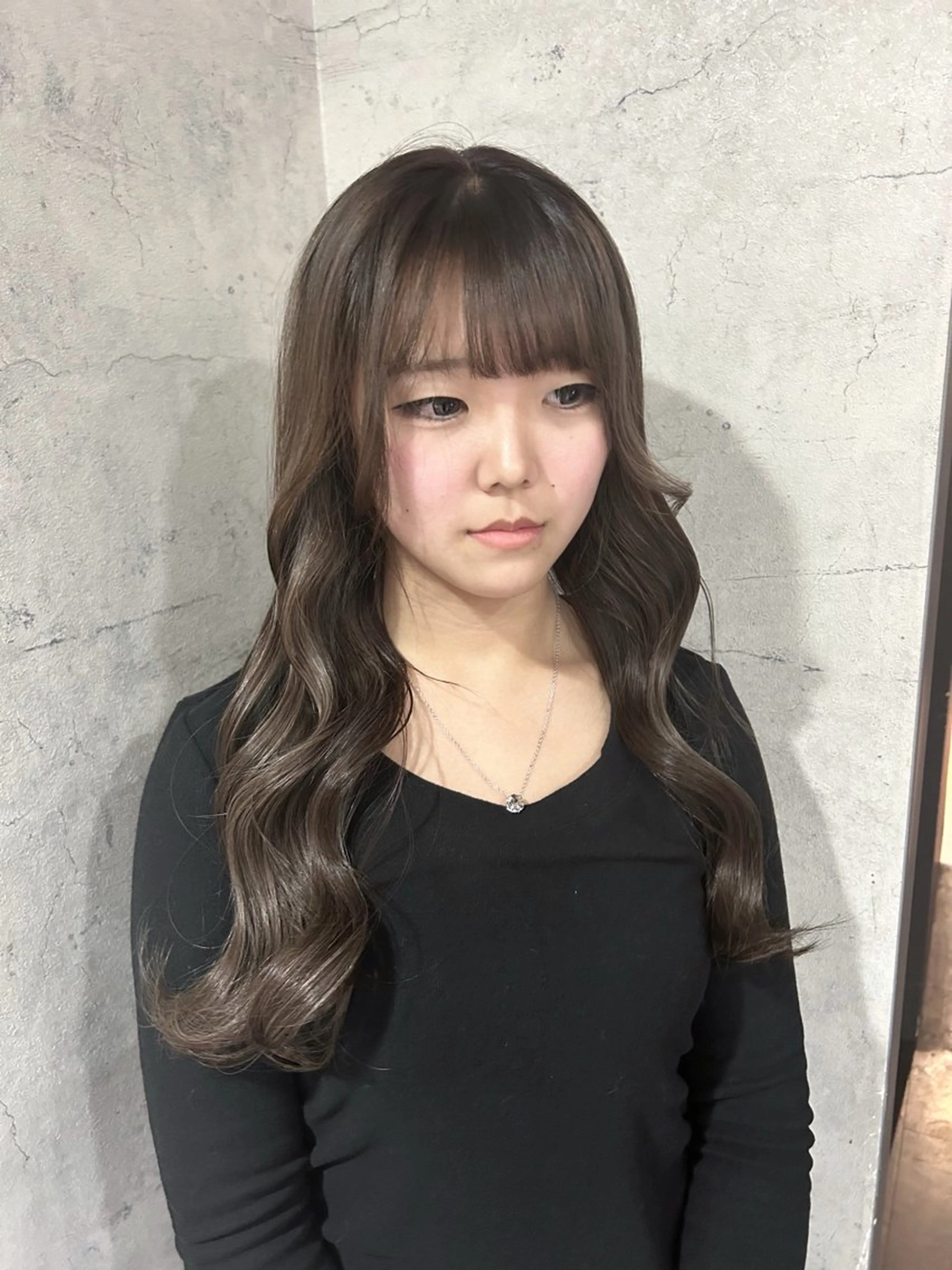 セミロング カラー ハイライトカラー ハイライト ヘアカラー パーソナルカラー 診断🍀マリンのヘアスタイル