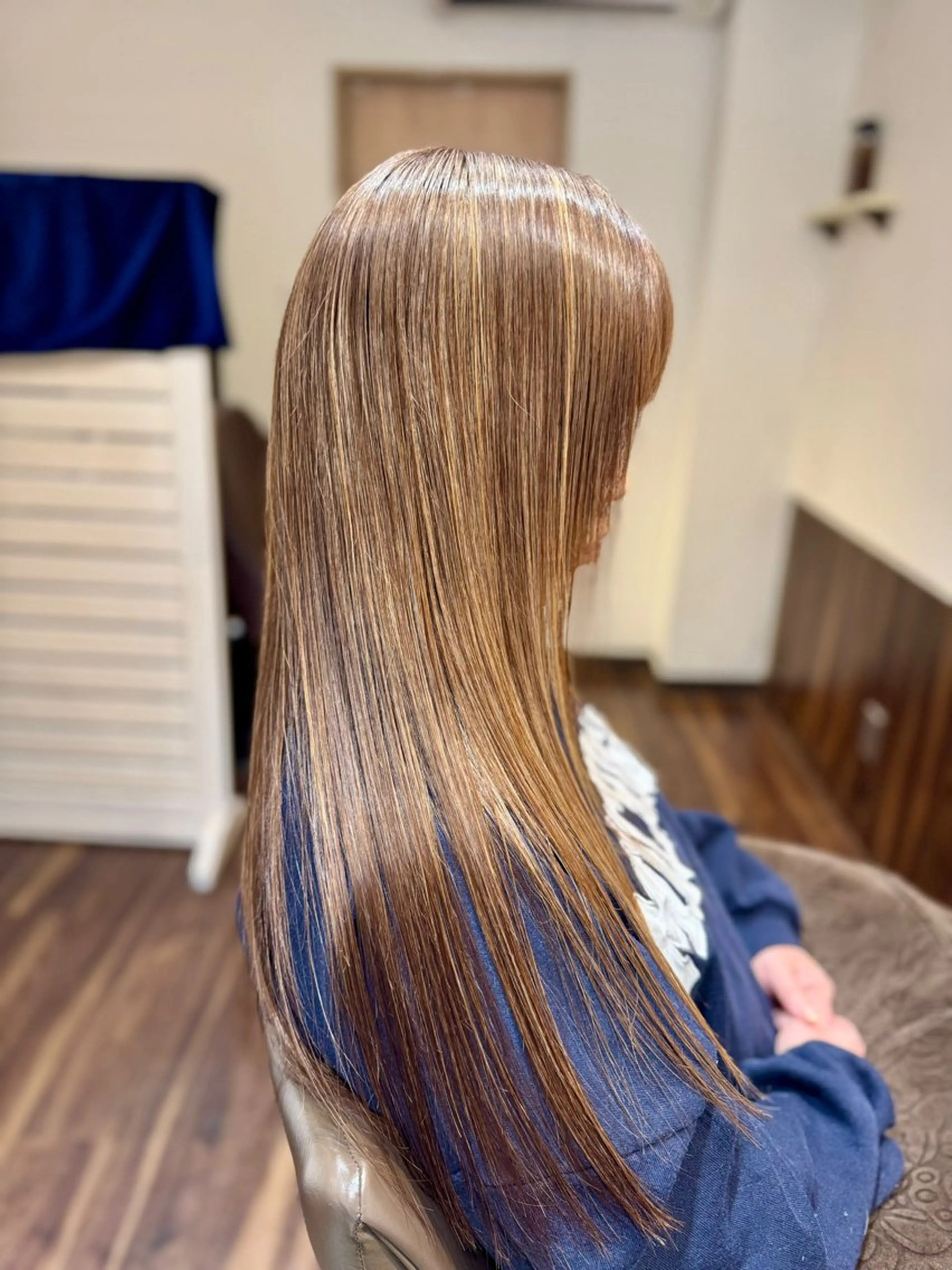 ロング ハイライト トリートメント green feel 長原所属・西山 大樹のヘアスタイル