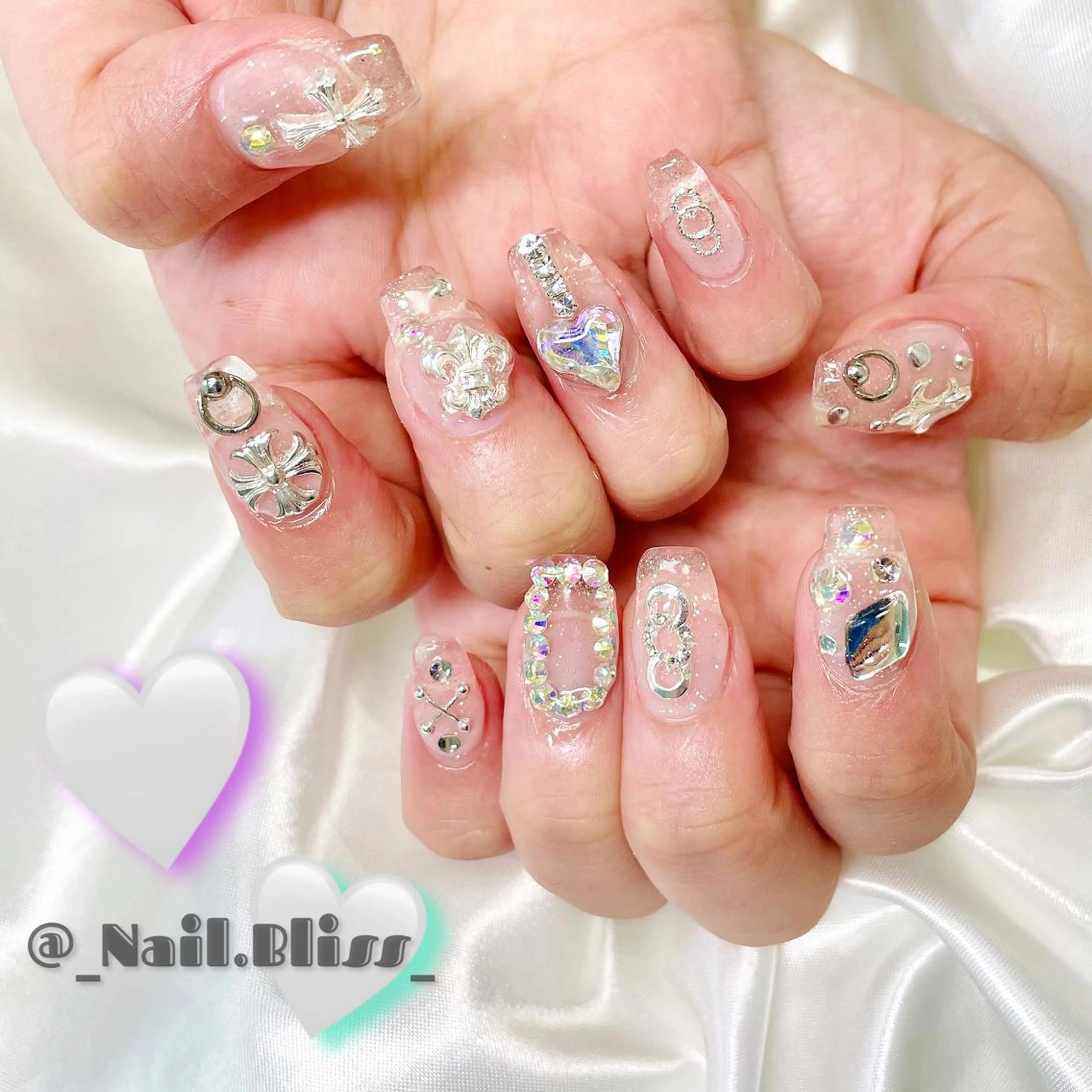 ネイル クリアネイル ハンドネイル NAIL BLISSのネイルデザイン