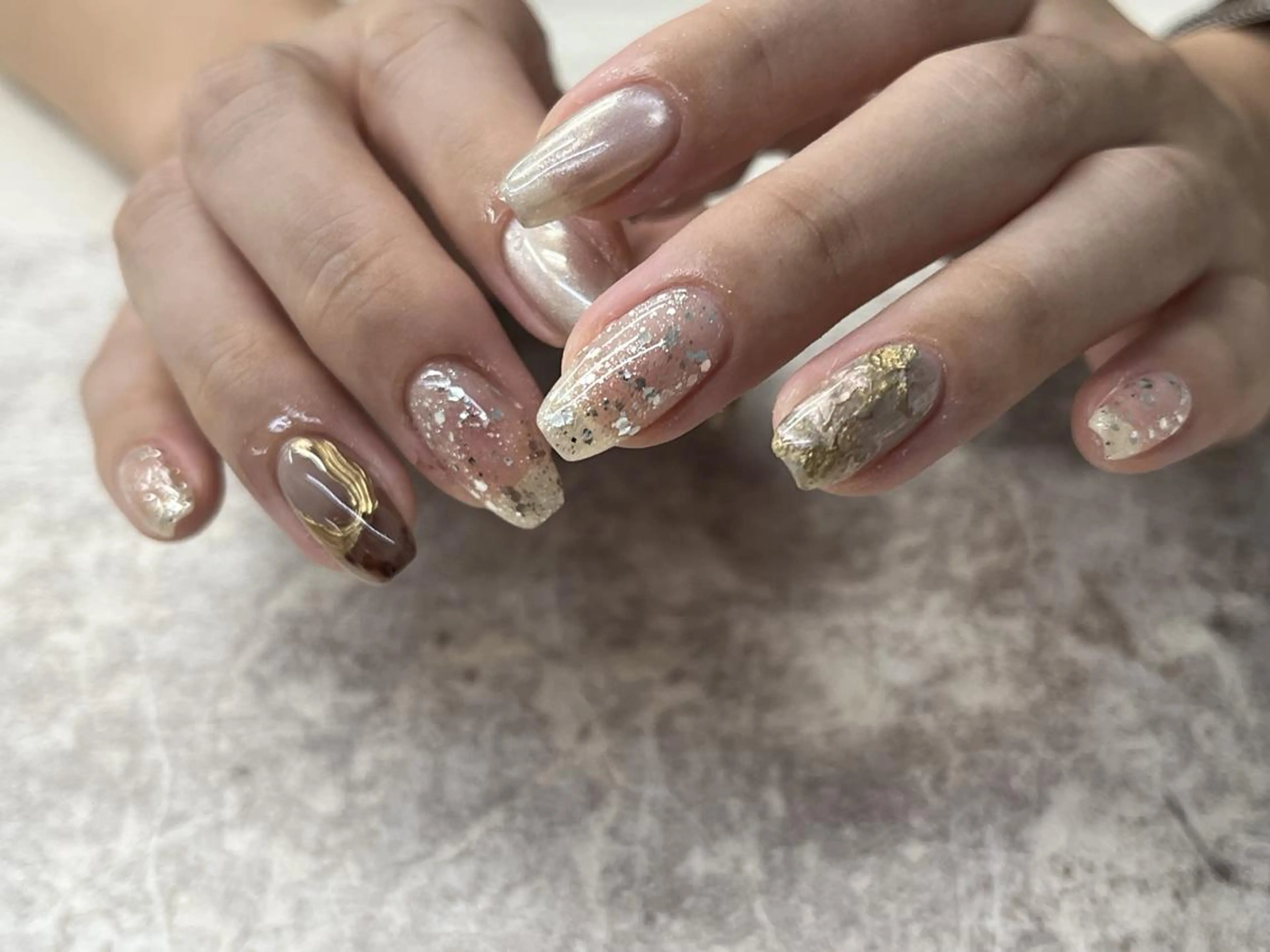 【オフ無料ケア込み】定額季節感ニュアンスアート¥8000の写真