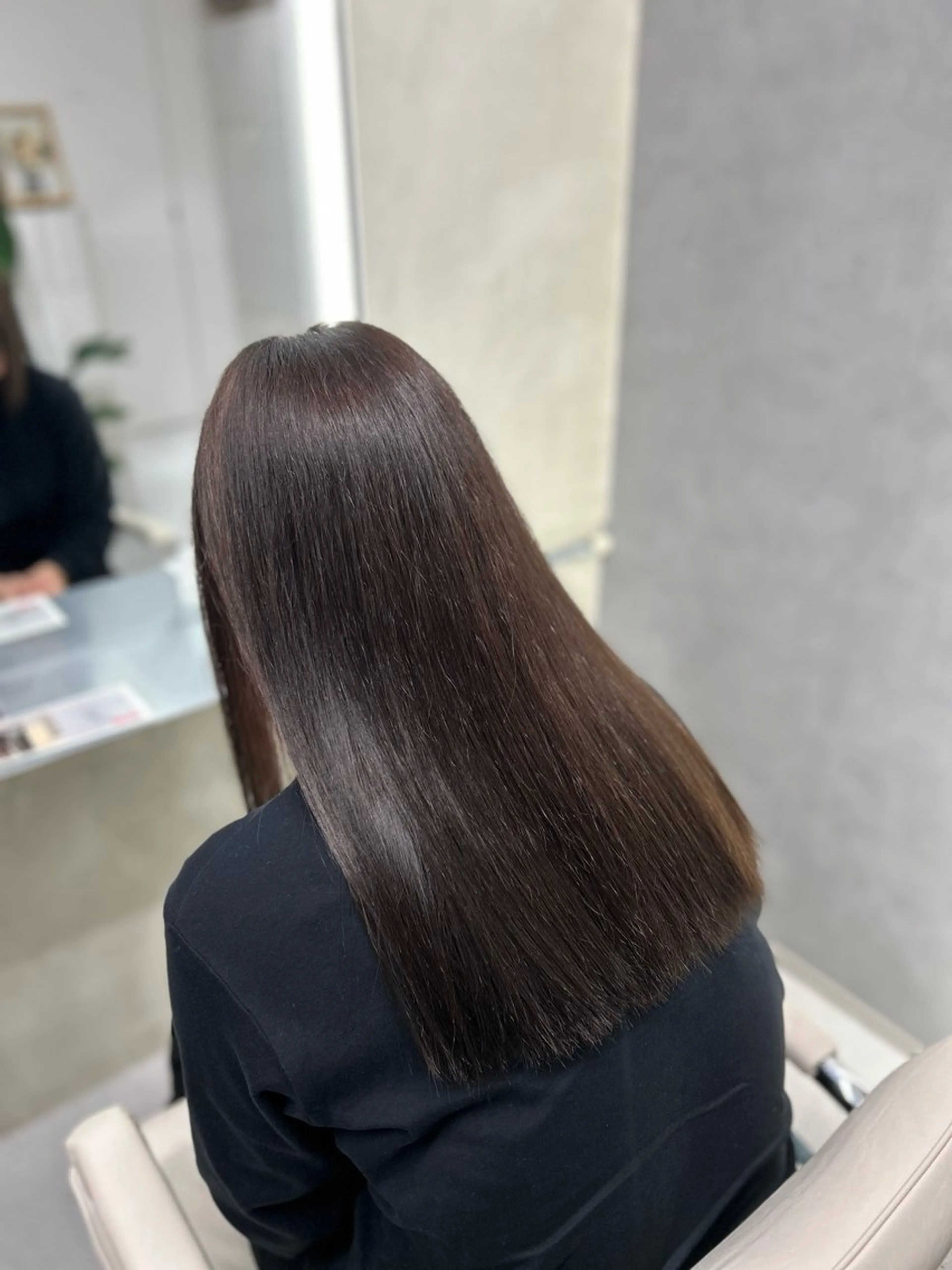 セミロング カット ヘアカラー トリートメント 阿倍野/髪質改善 /縮毛矯正/坪田幸広のヘアスタイル