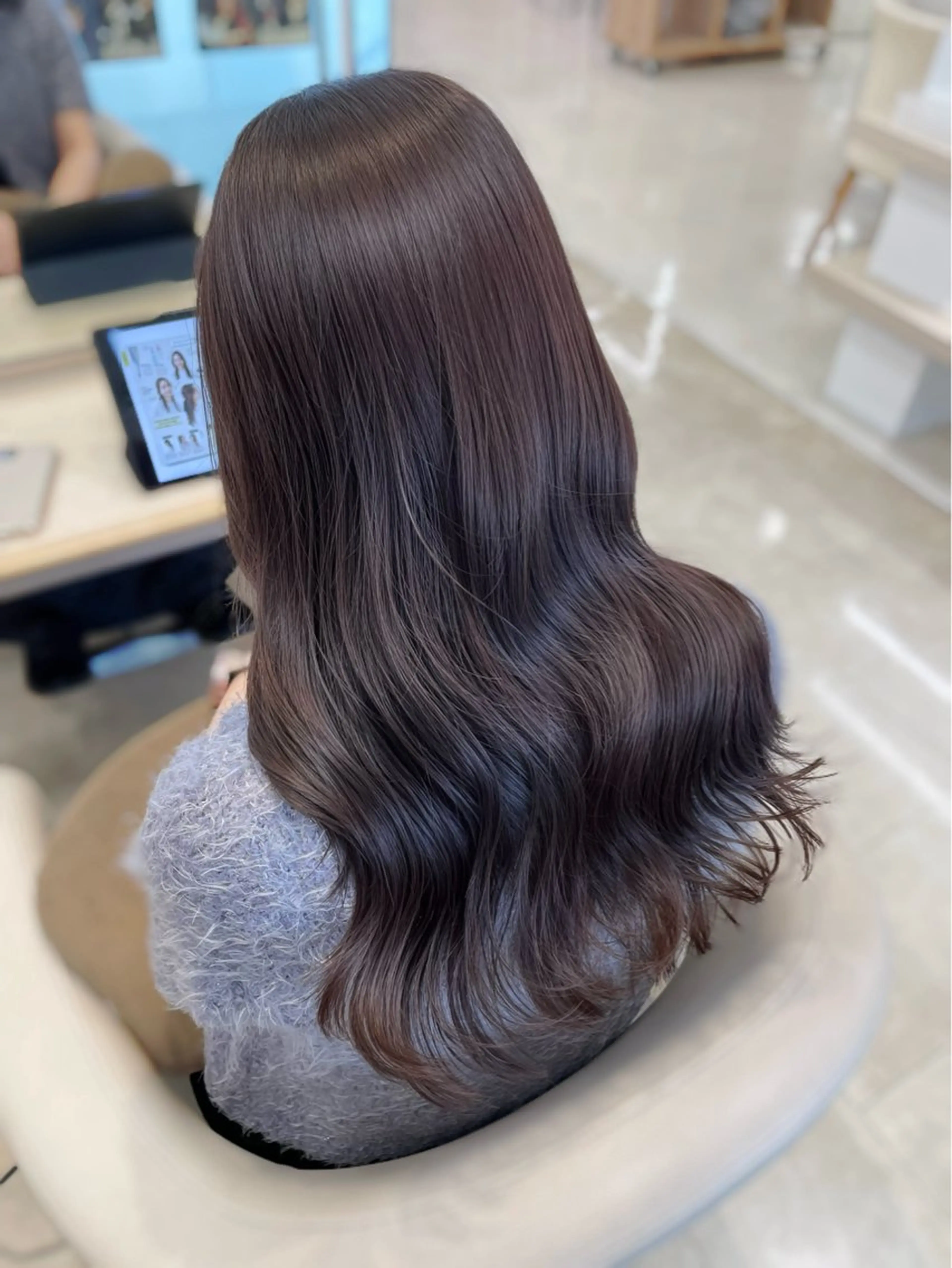 ロング カラー 透明感ワンカラー 🎀髪質改善/AOのヘアスタイル