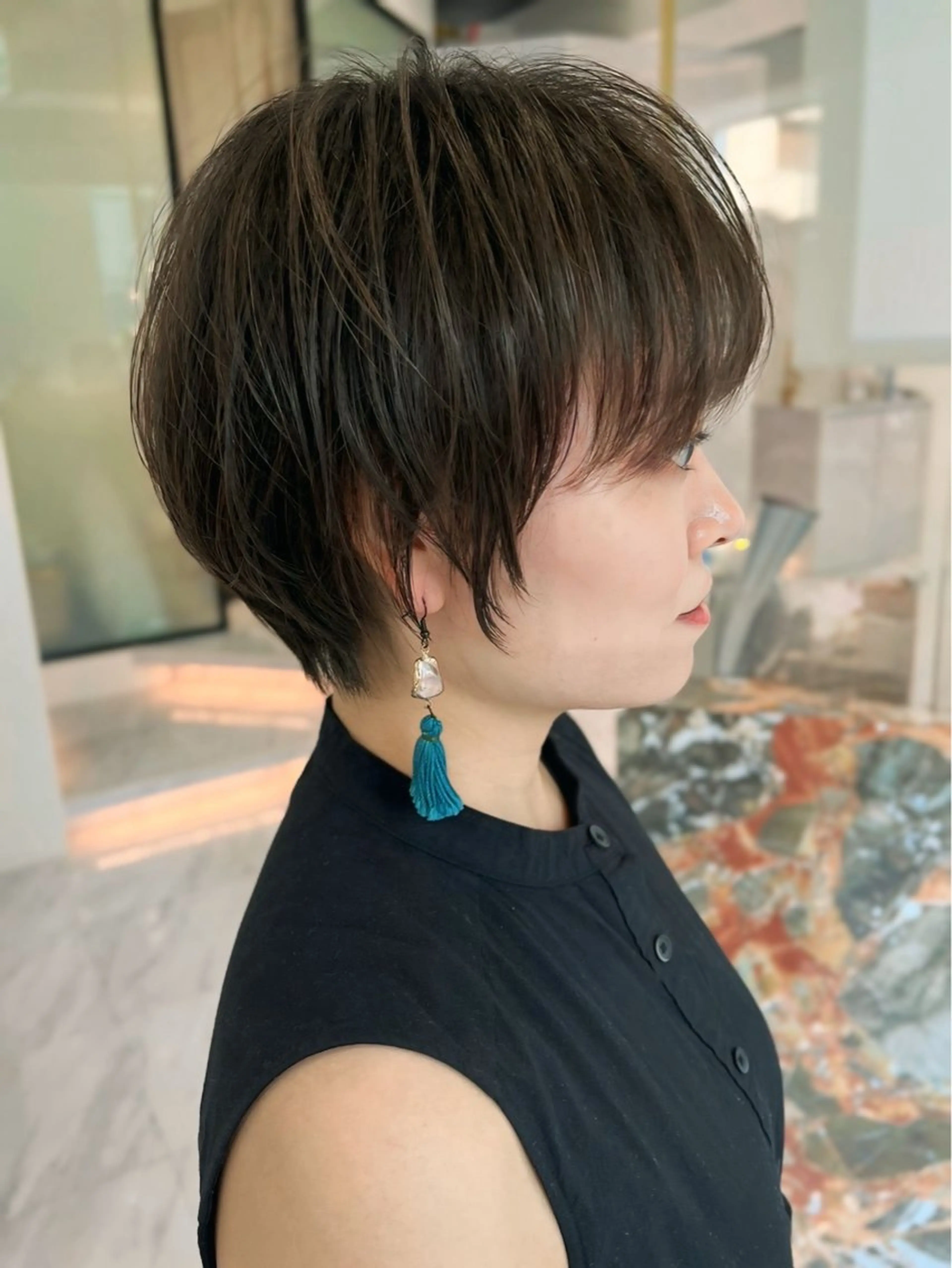 ショート カラー ショートヘア カット ヘアカラー ショート/丸み/ 小顔/ERIのヘアスタイル