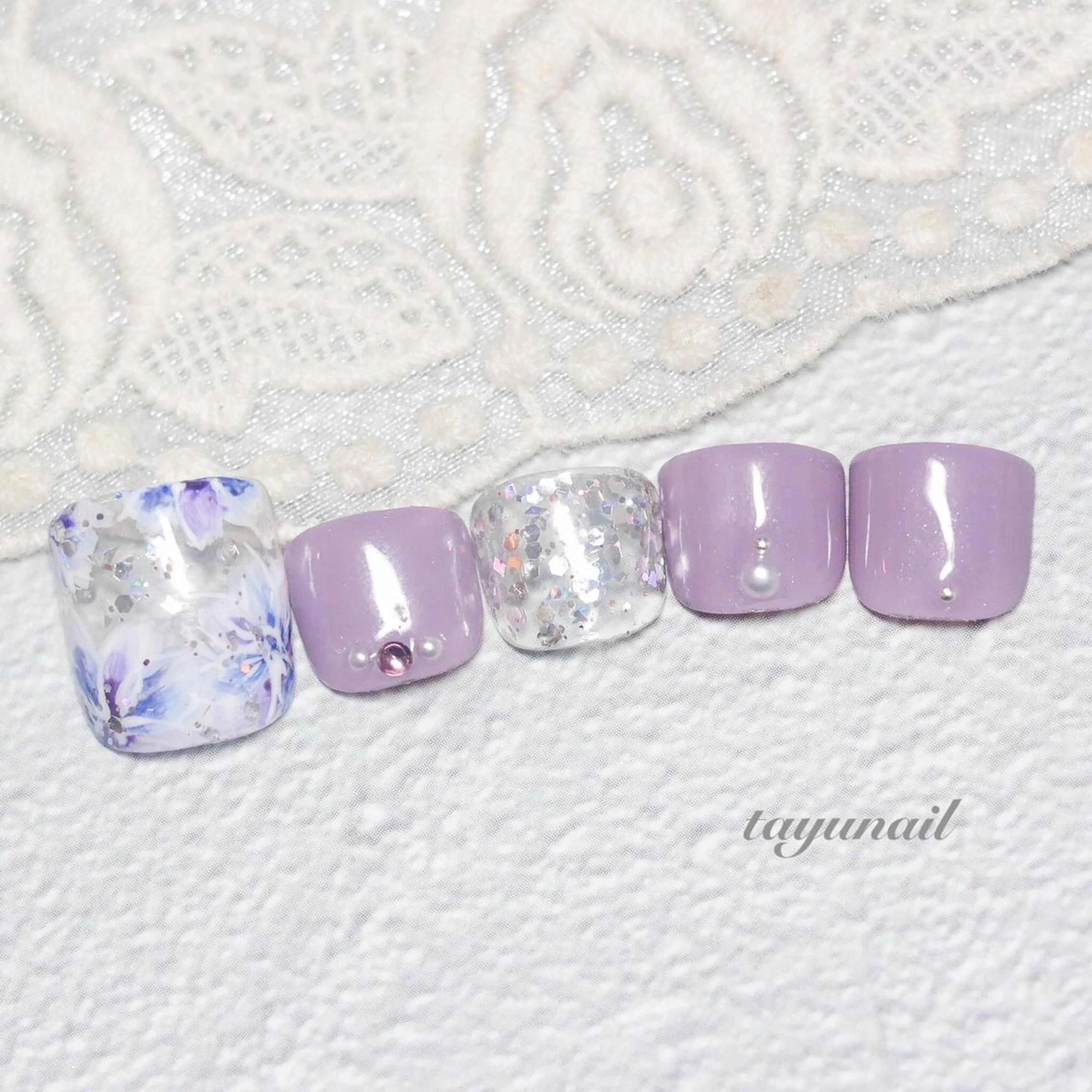 ネイル アートネイル クリアネイル フラワーネイル ジェルネイル ニュアンスネイル フットネイル ネイルサロン・ネイルスクール　たゆnail所属・ネイルサロン 【たゆnail】のネイルデザイン