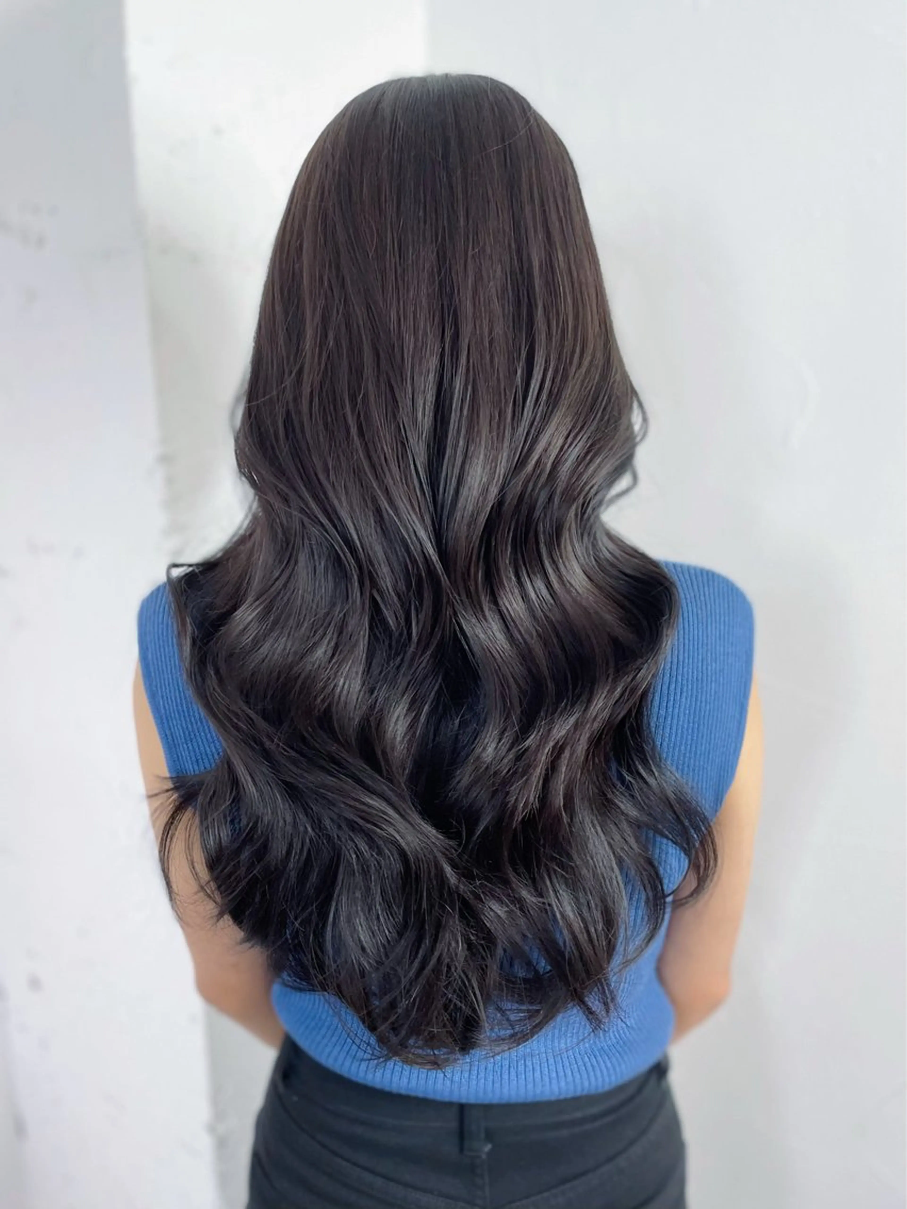 ロング カラー カット ヘアカラー トリートメント MINAMO 韓国レイヤーのヘアスタイル