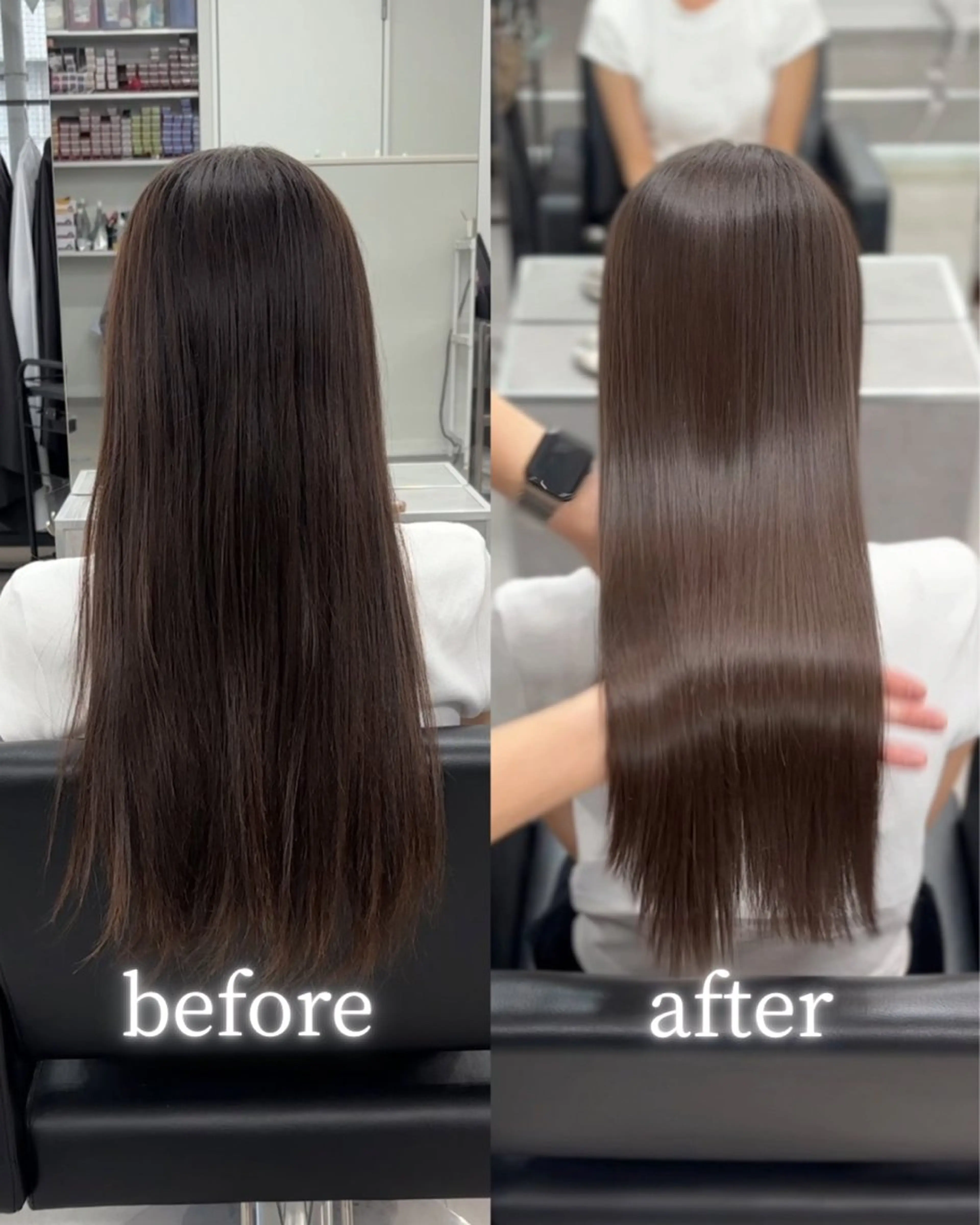 ロング 縮毛矯正 神戸で縮毛矯正/髪質 改善/お任せくださいのヘアスタイル