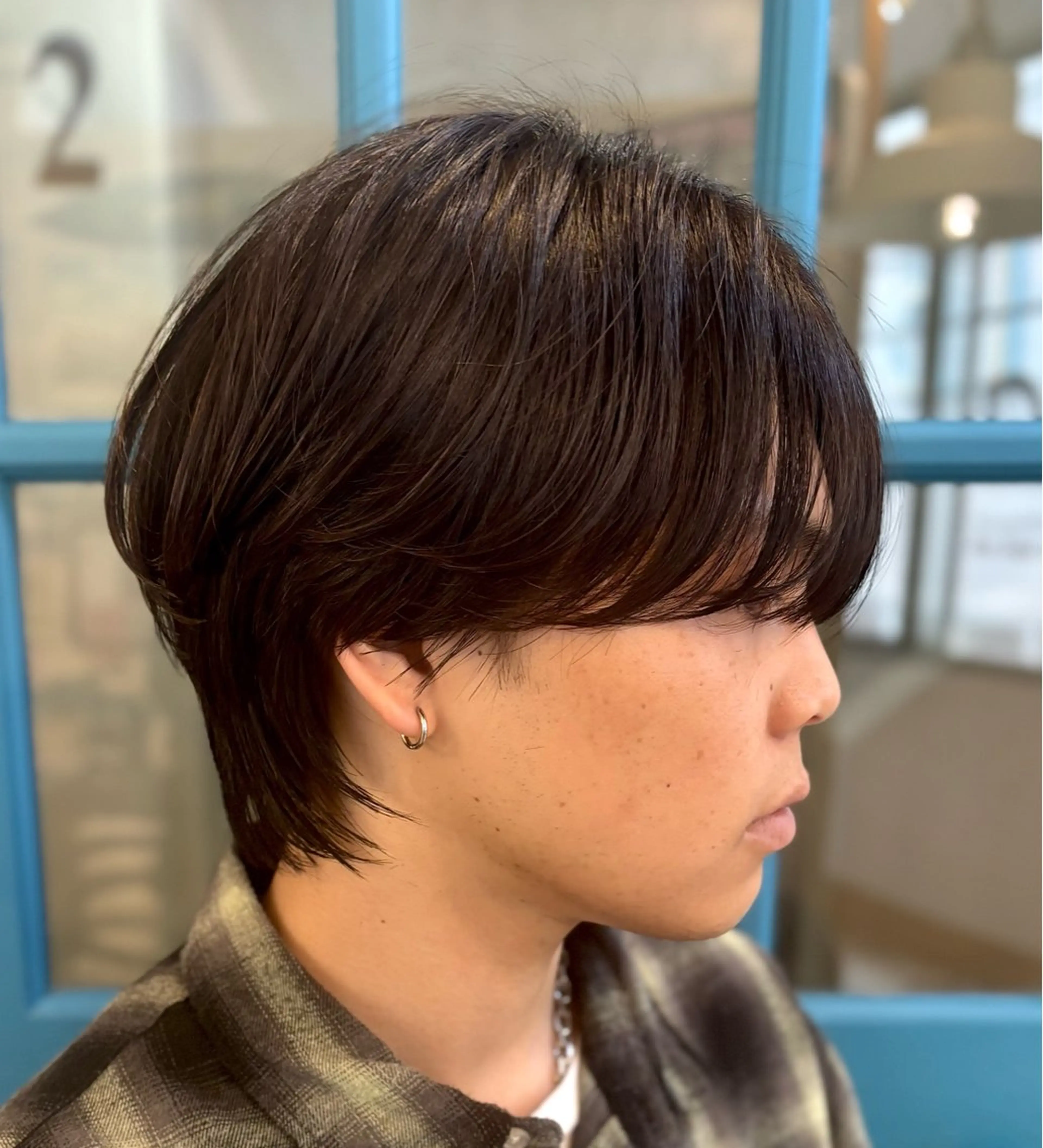 パーマ メンズ マッシュ メンズパーマ シースルーマッシュ ニュアンスパーマ カット パーマ ショート、韓国メンズ ヘアのかつらぎのヘアスタイル