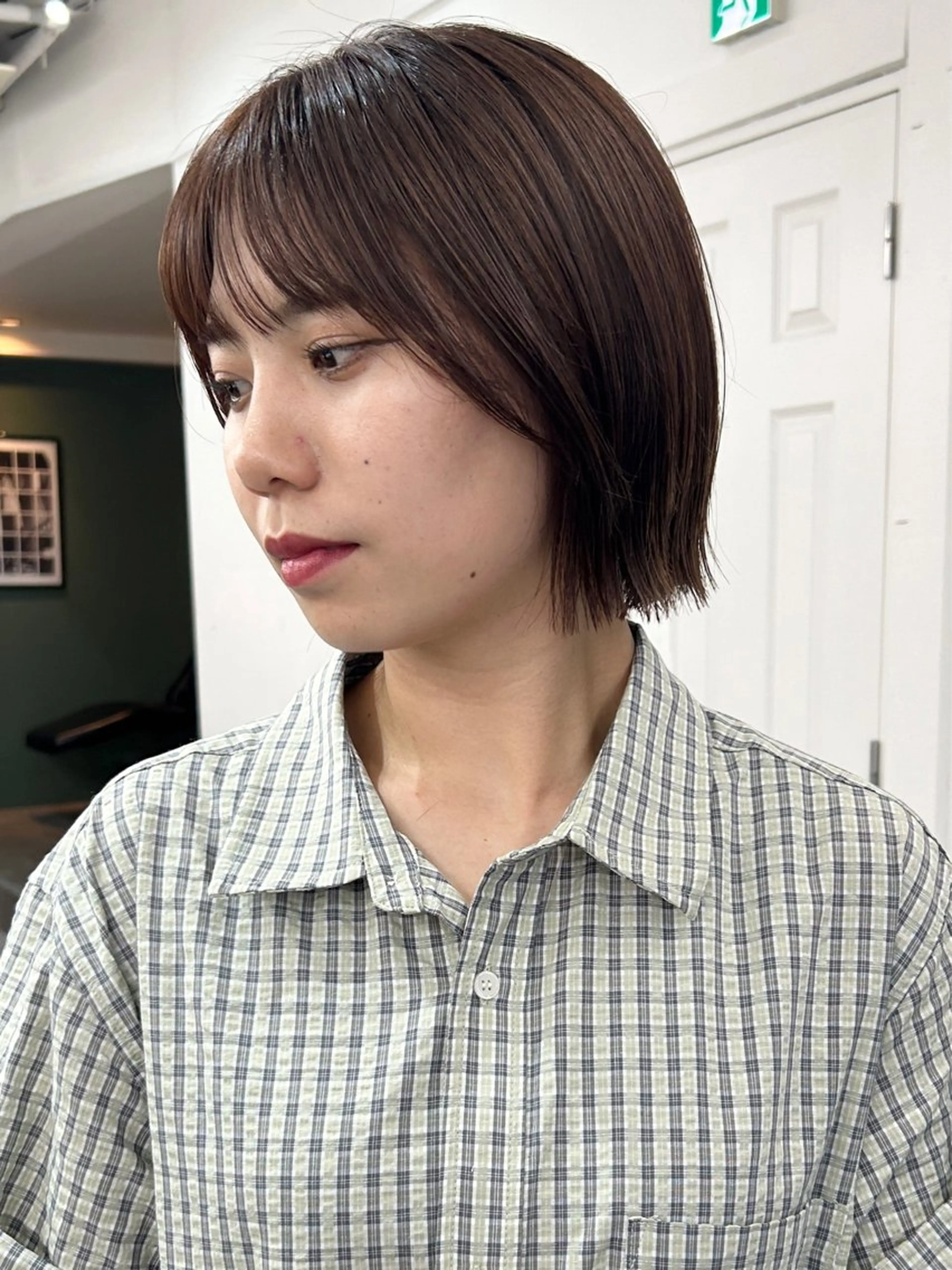 ミディアム カラー レイヤーボブ/ 艶カラー/サナ🌼のヘアスタイル