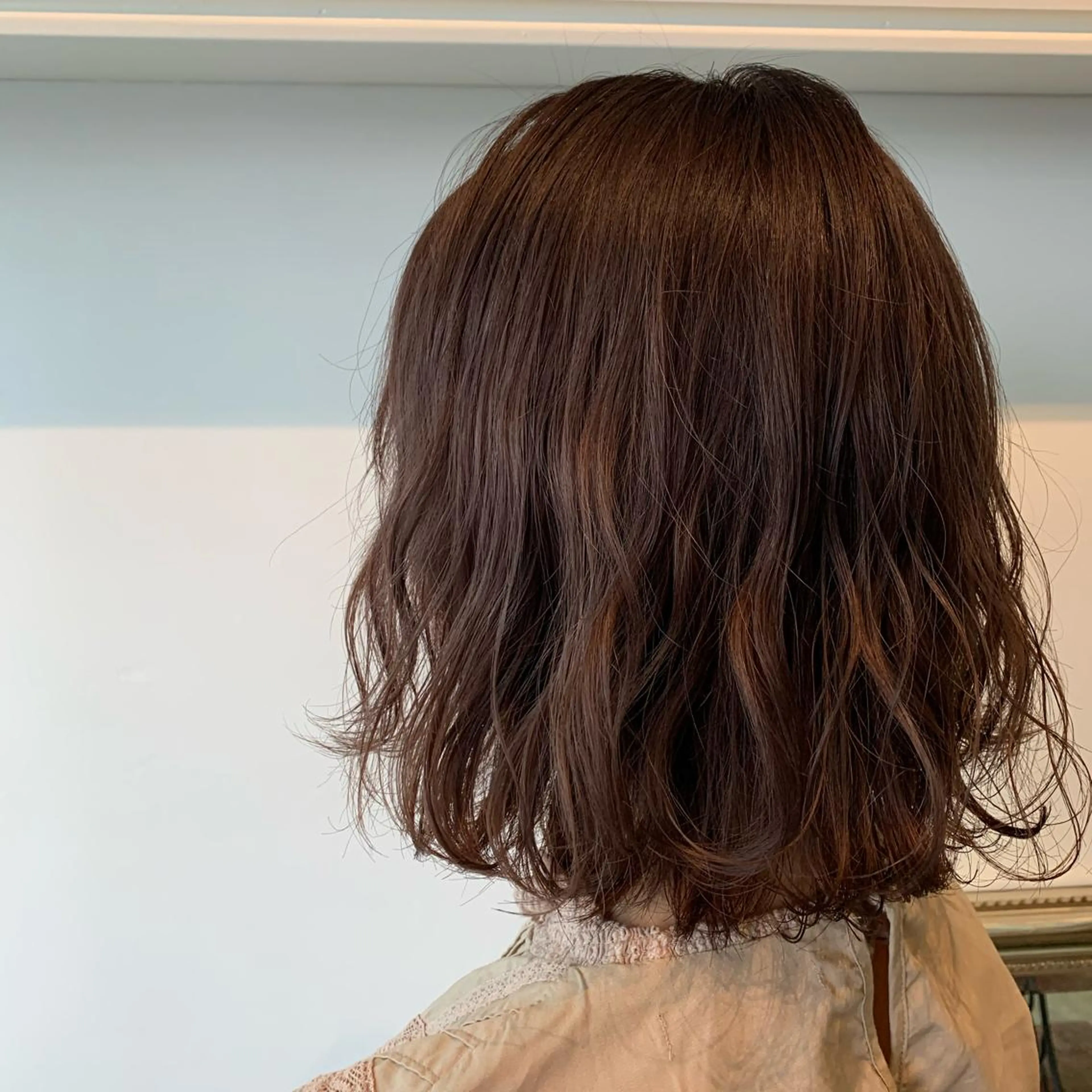 ミディアム カラー ヘアアレンジ ベージュカラー 山崎 澪 レイヤーカット/大宮のヘアスタイル