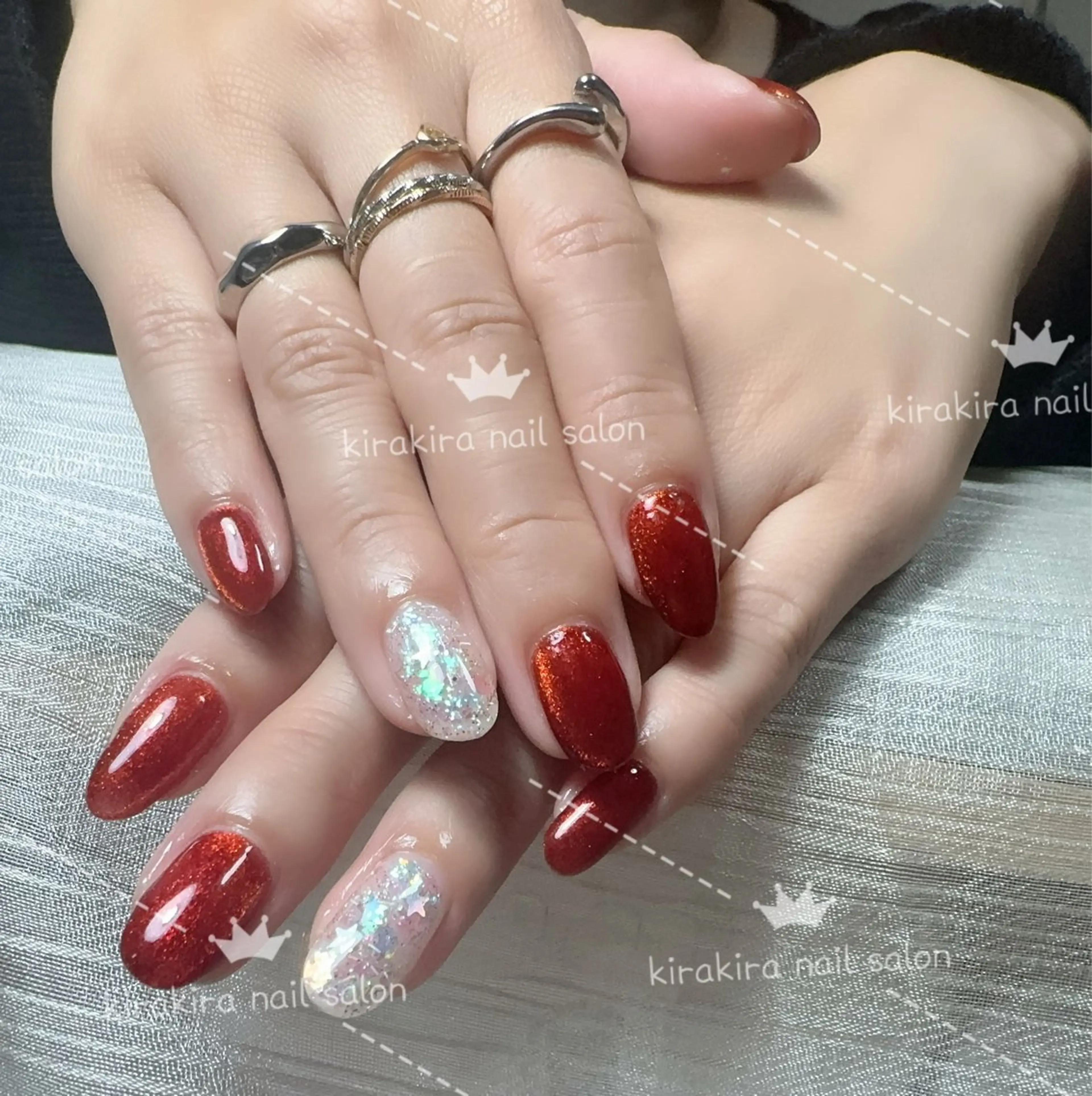 ネイル キラキラネイル マグネットネイル Kirakira Nail salonのネイルデザイン