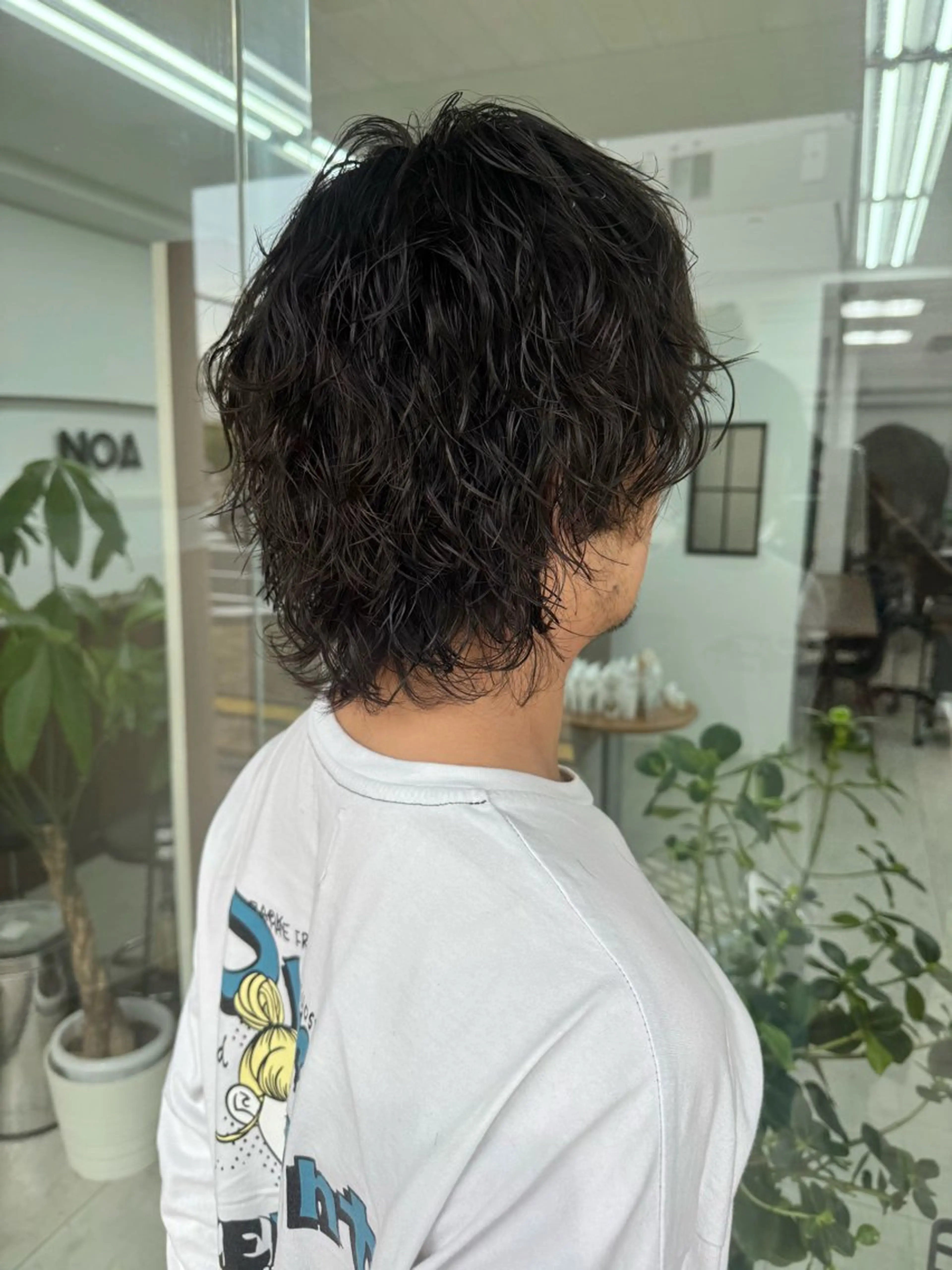 ショート パーマ メンズ 波巻きパーマ メンズウルフカット ウルフカット メンズパーマの達人 / タカシマダイスケのヘアスタイル