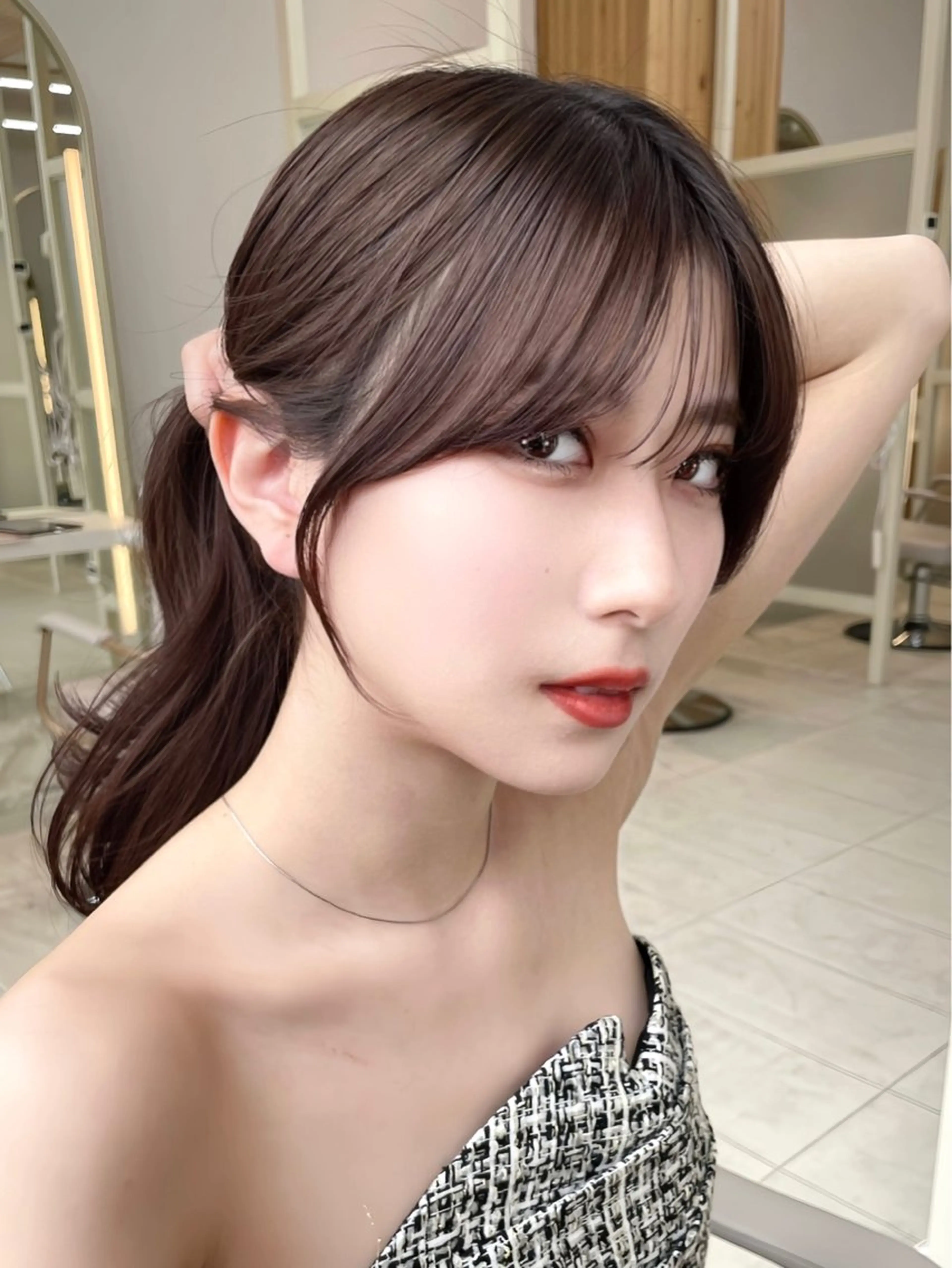 ロング カラー ベージュカラー くびれヘア 顔周りカット 韓国風ヘア レイヤーカット 🇰🇷韓国風くびれ ヘア🇰🇷中村優大のヘアスタイル