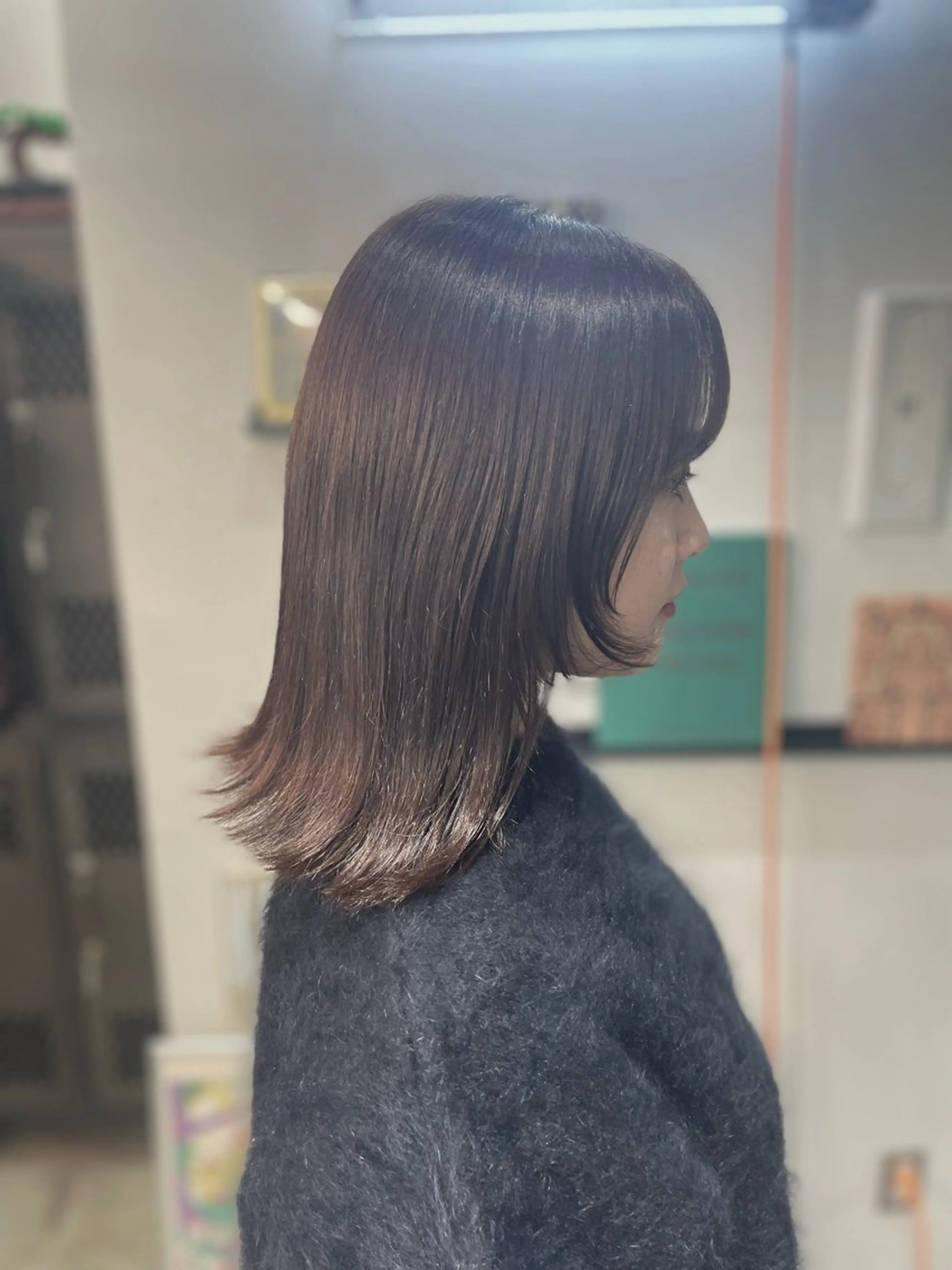 ミディアム ヘアカラー トリートメント サカシタ アヤカのヘアスタイル