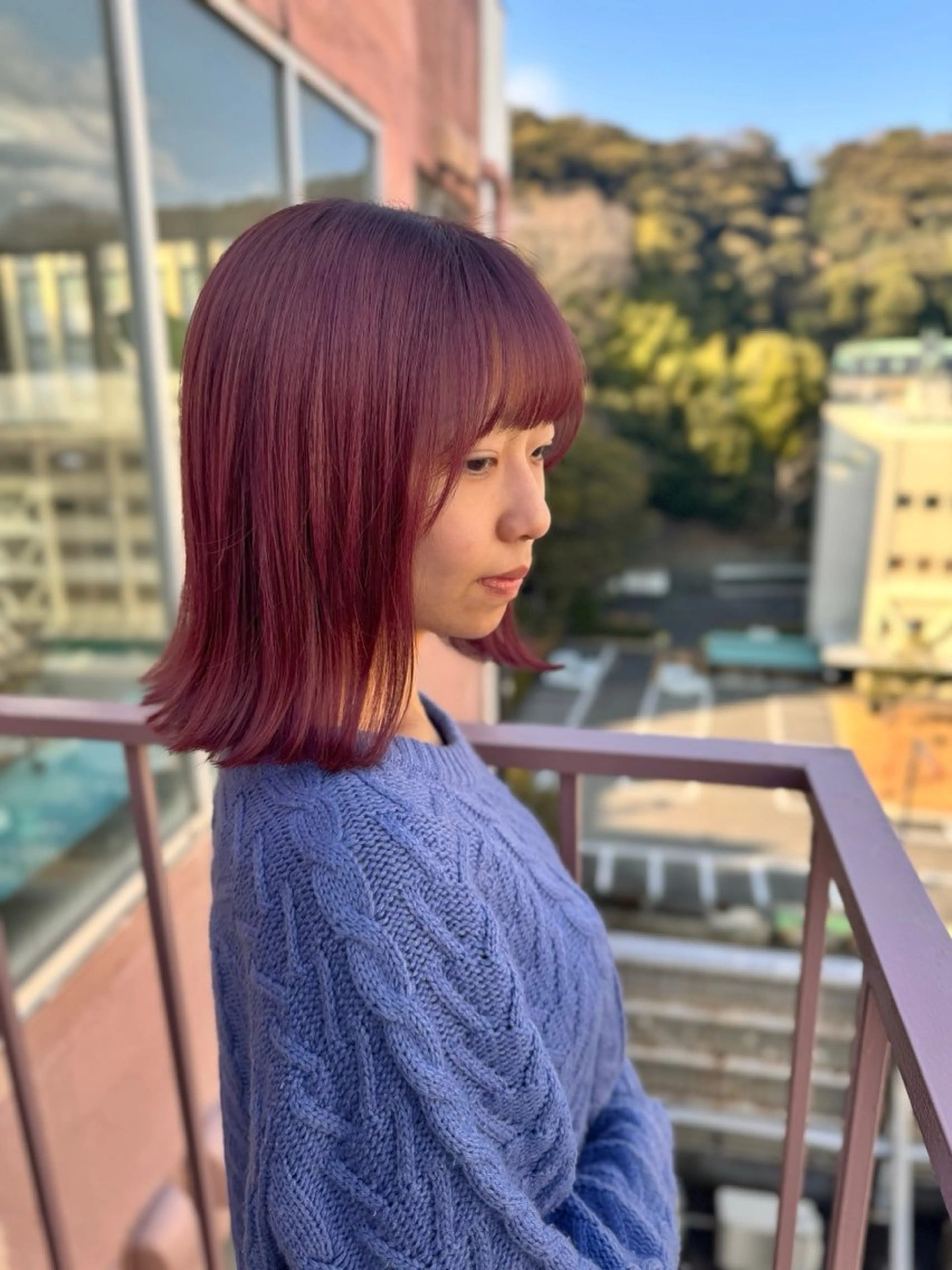 ミディアム カラー ピンクカラー ヘアカラー Viage （ビアージュ）のヘアスタイル