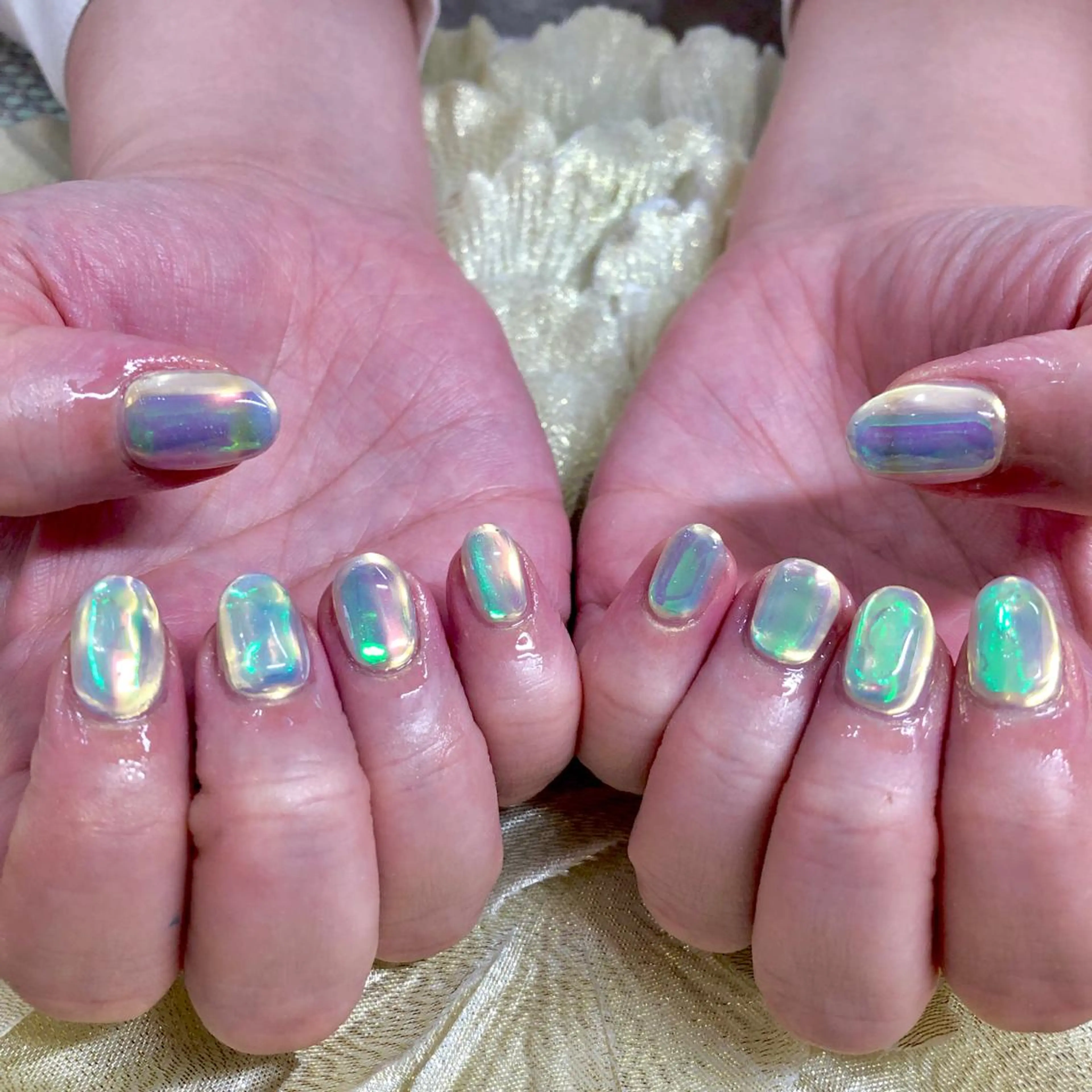 ネイル 氷ネイル・うるうるネイル J terrace Nailのネイルデザイン