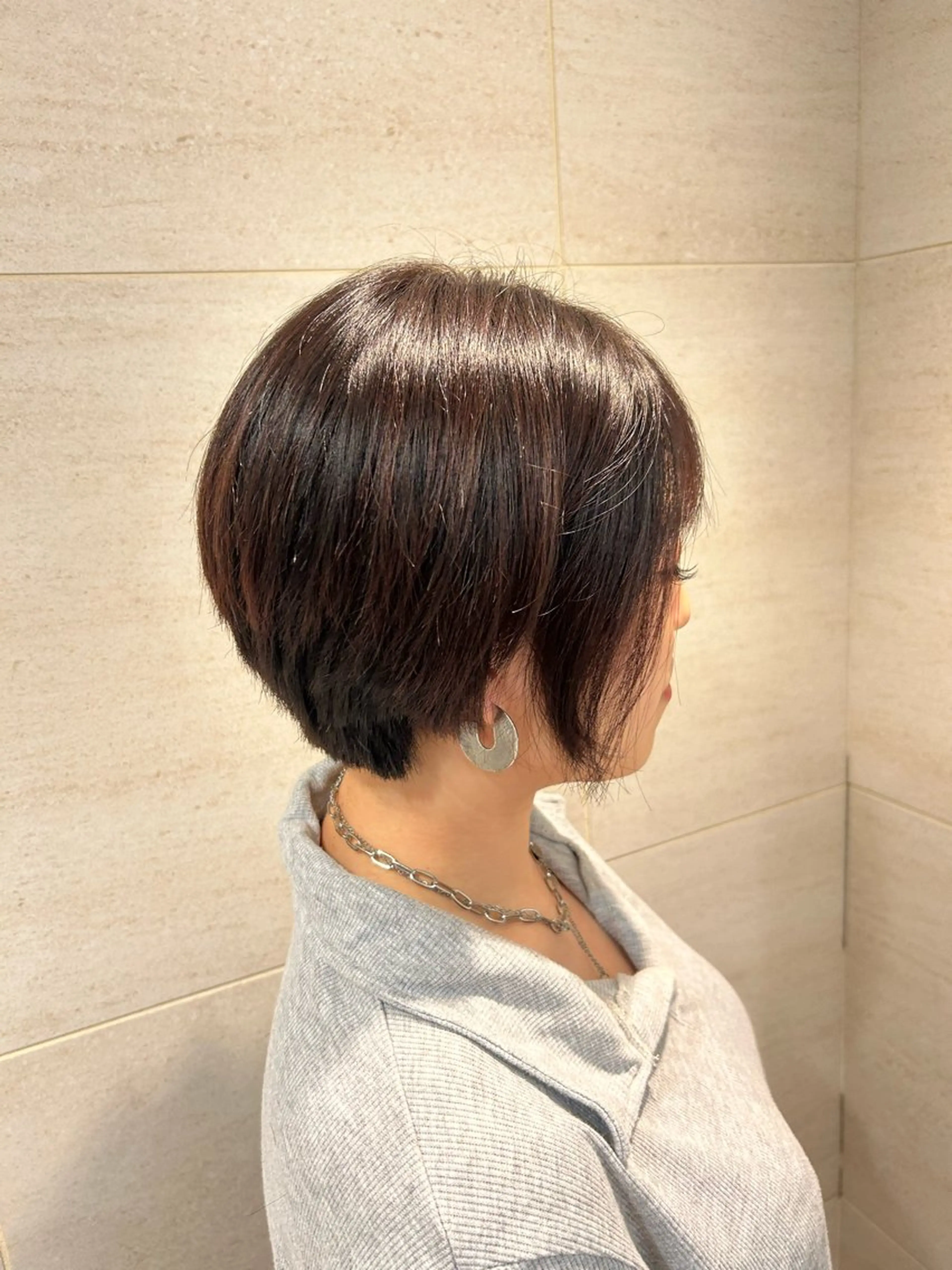 ショート カラー ブラウンカラー マロンブラウン 新横浜CLOVER 本店🍀 鈴木 陽太のヘアスタイル