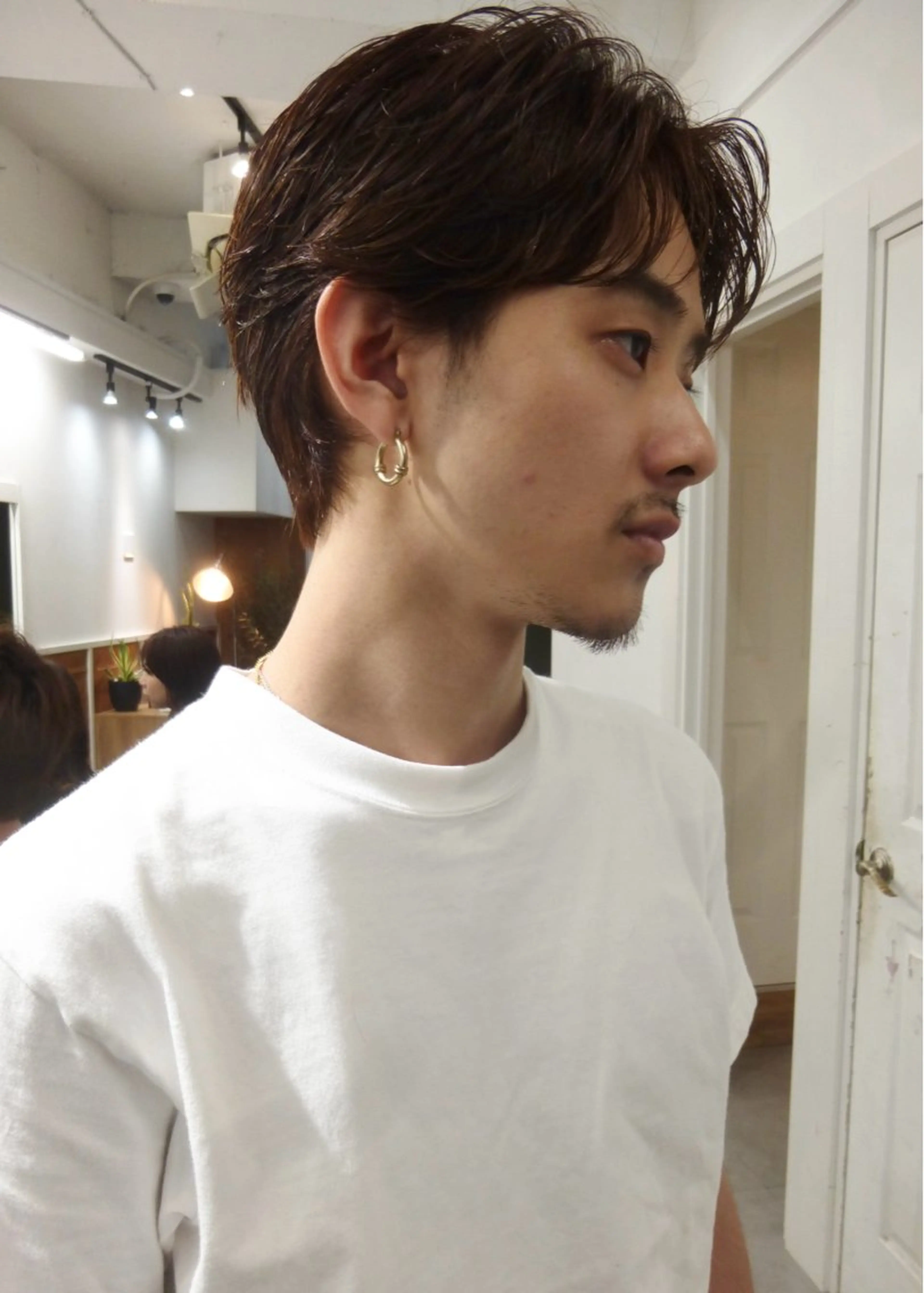 ショート パーマ メンズ カット パーマ グランジヘア 無造作ヘアHYUGAのヘアスタイル