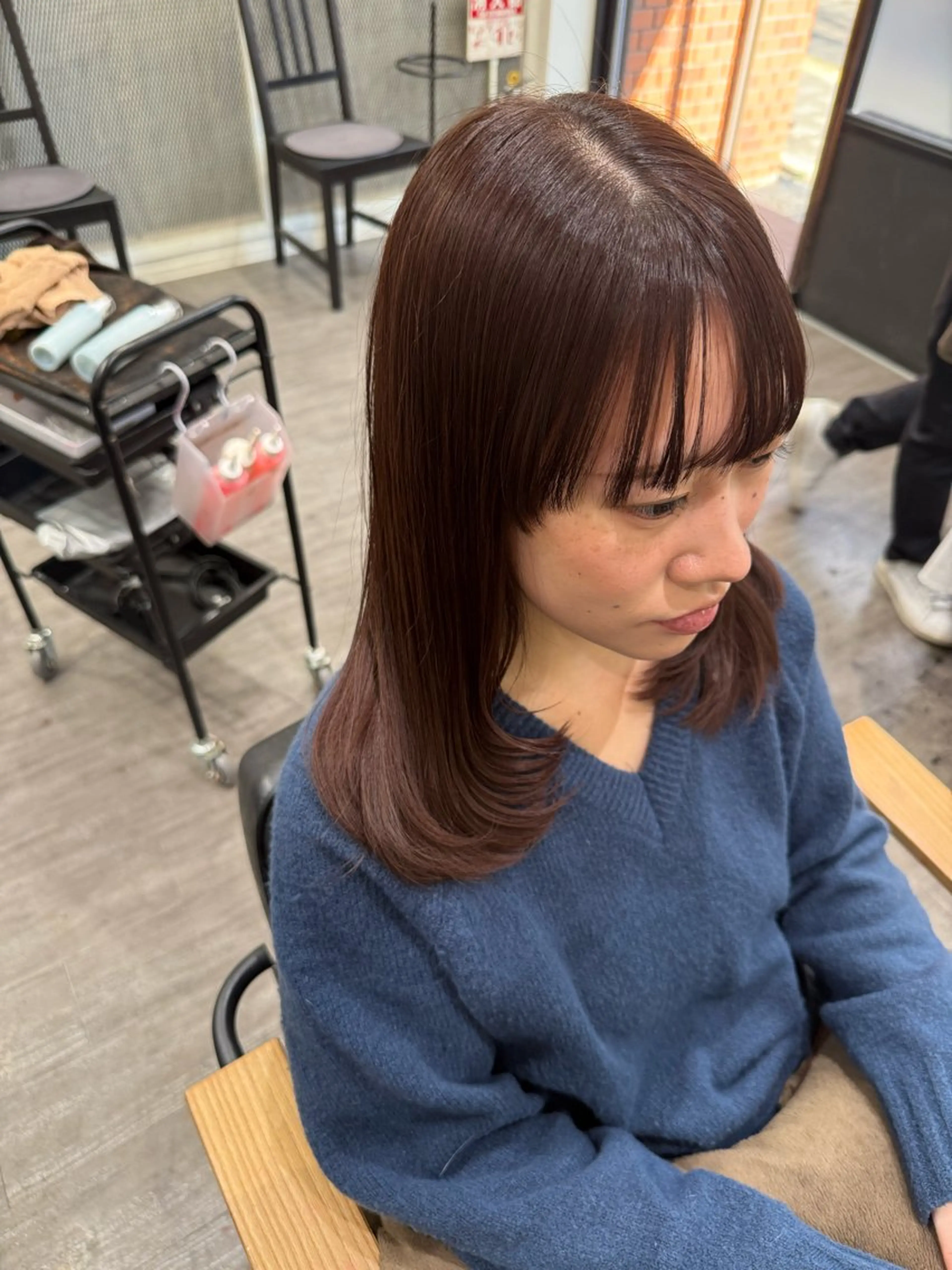 ミディアム カラー ブラウンカラー ラベンダーカラー ラベンダーブラウン ピンクカラー ピンクラベンダー カット ヘアカラー トリートメント 艶髪レイヤー上田 紗也🇰🇷💗のヘアスタイル