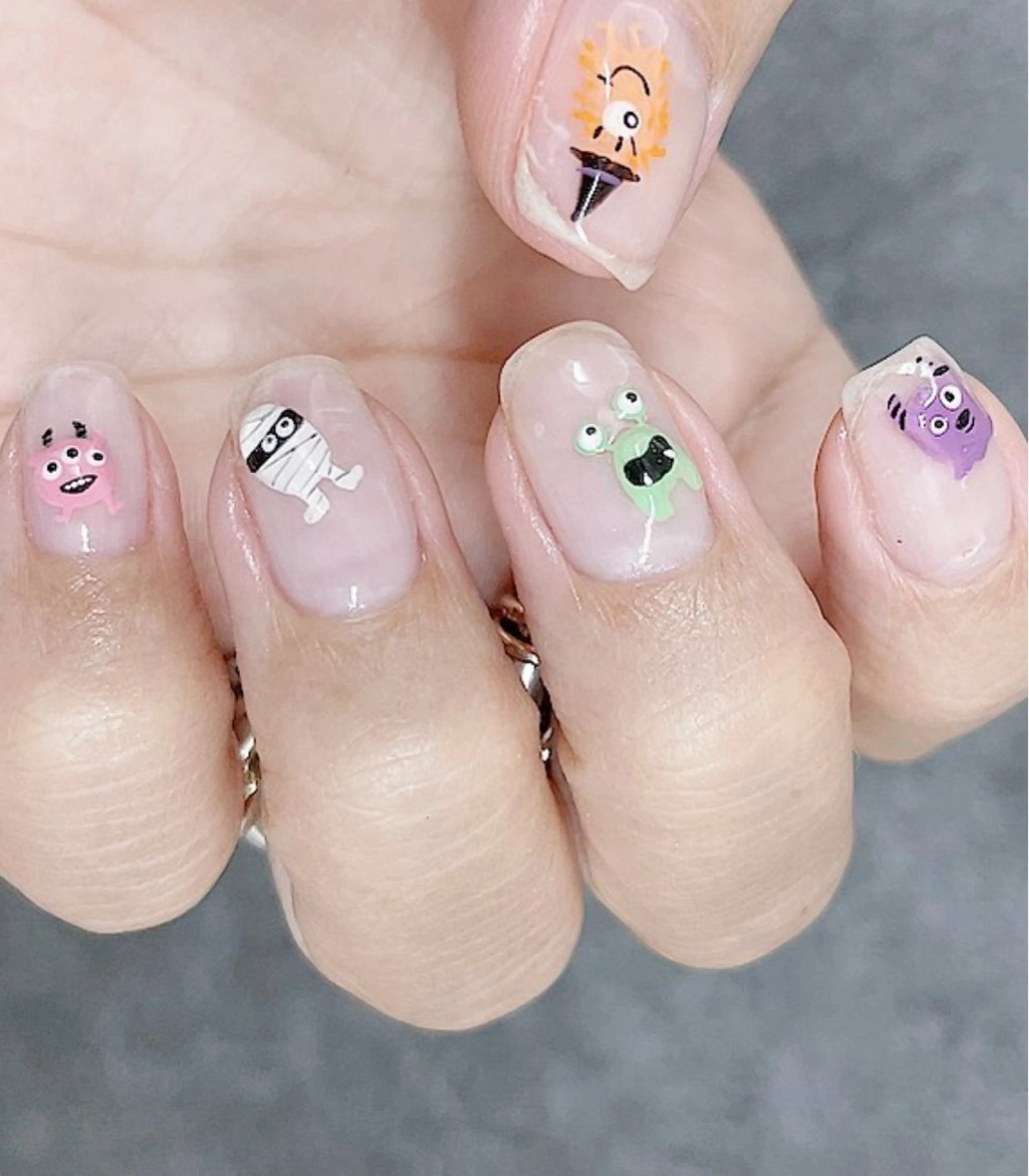 ネイル アートネイル ハロウィン ハンドネイル mua nail mikiのネイルデザイン