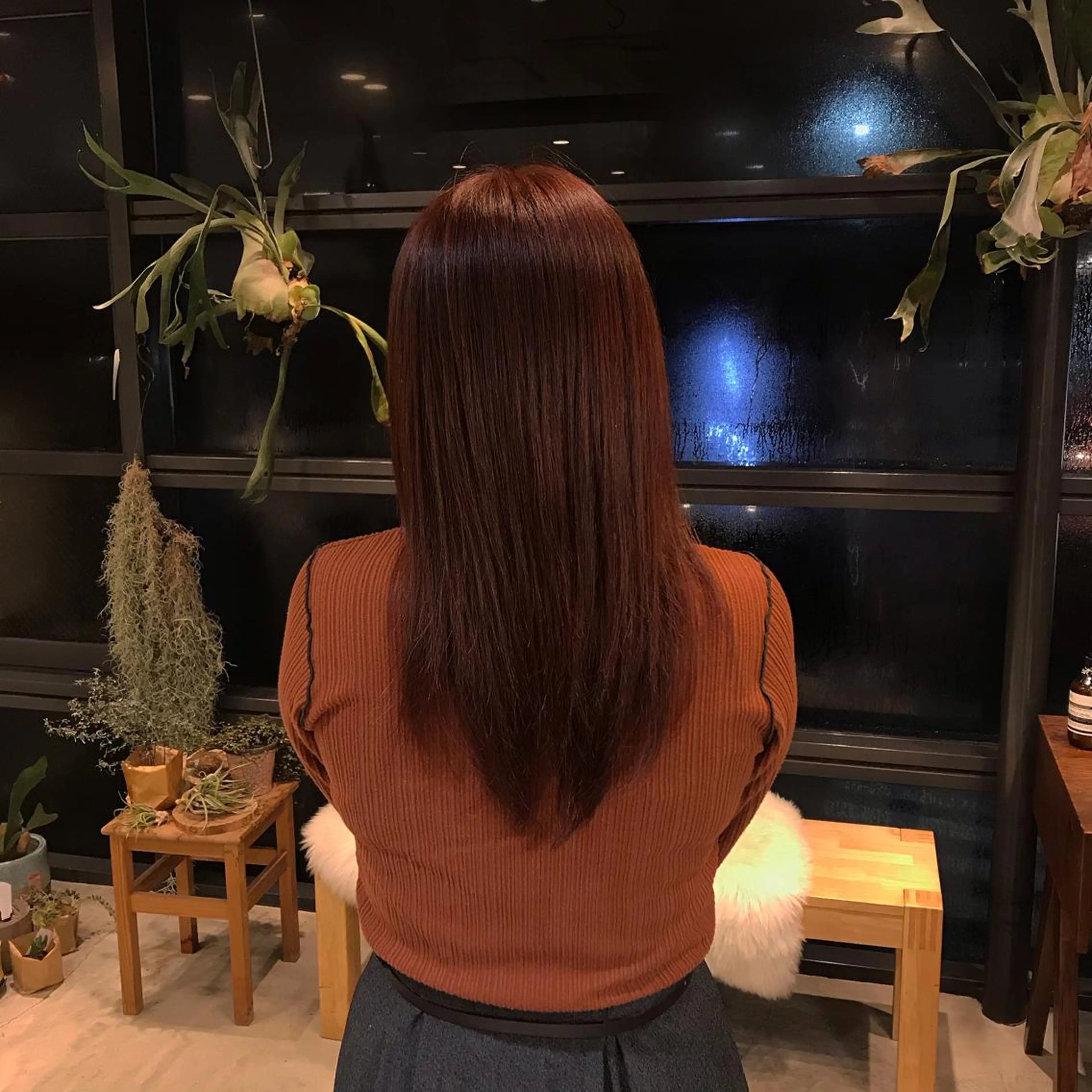 ロング オレンジブラウン 菅原 彩加のヘアスタイル