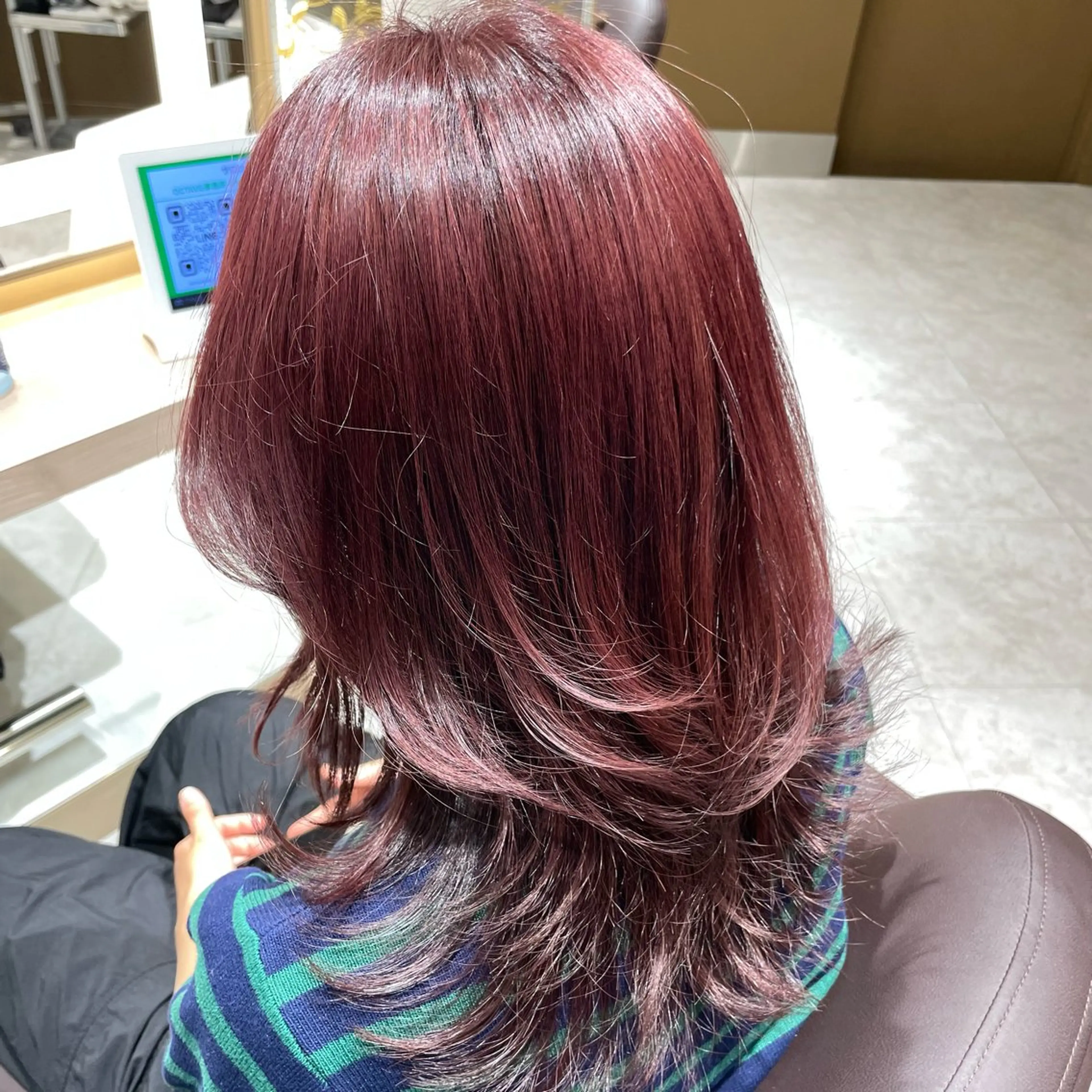 カラー カシス ピンクカラー ヘアカラー トリートメント ✨️艶髪/似合わせ 大島一希✨️のヘアスタイル