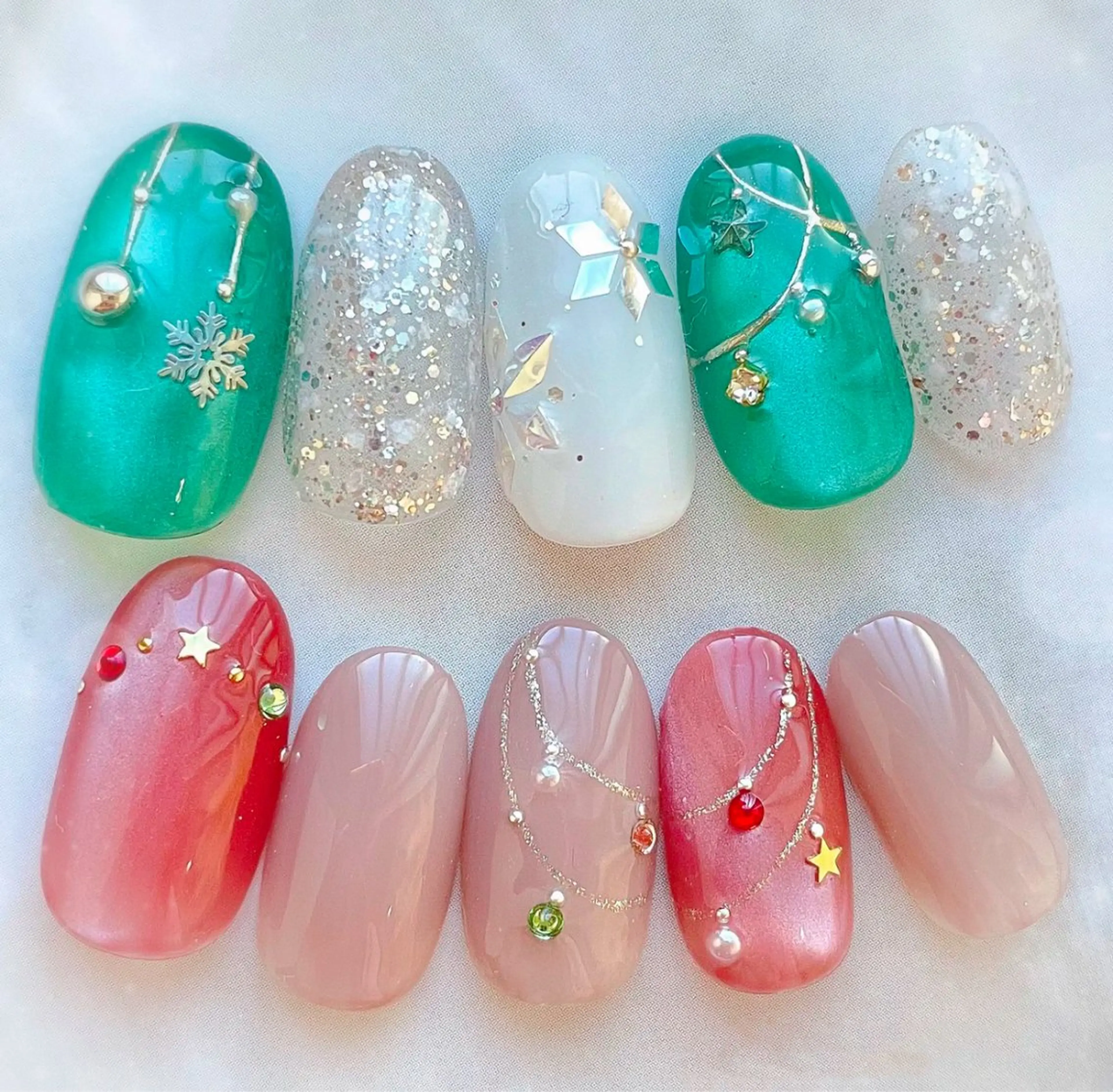 ネイル アートネイル チークネイル 長さ出し フレンチネイル ジェルネイル YK Beauty Salonのマツエク・マツパデザイン